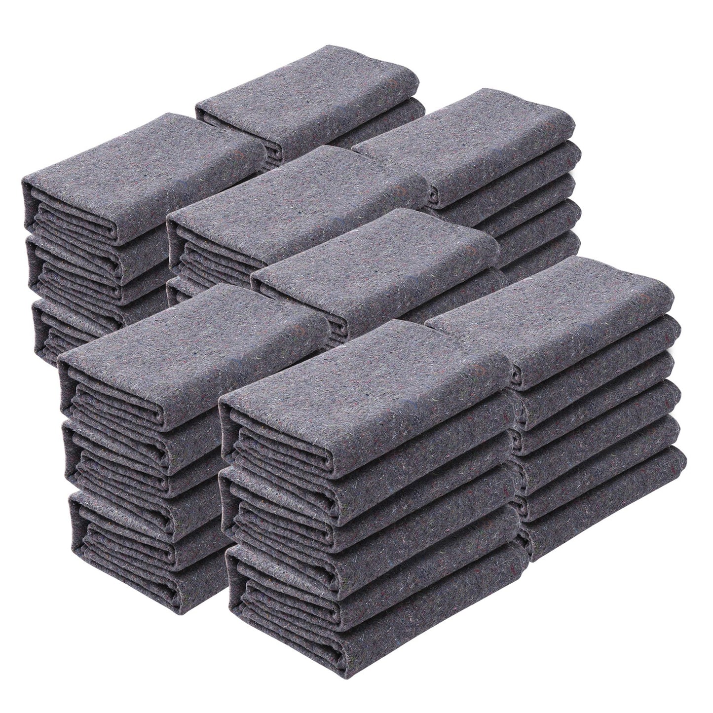 Moving Blankets, 72" x 54", 21 lbs/dz Weight, 24 Packs, Professional Recycled Cotton Blanket, Large Heavy Duty Moving Pads Perfect for Protecting Furniture, Floors, Appliances