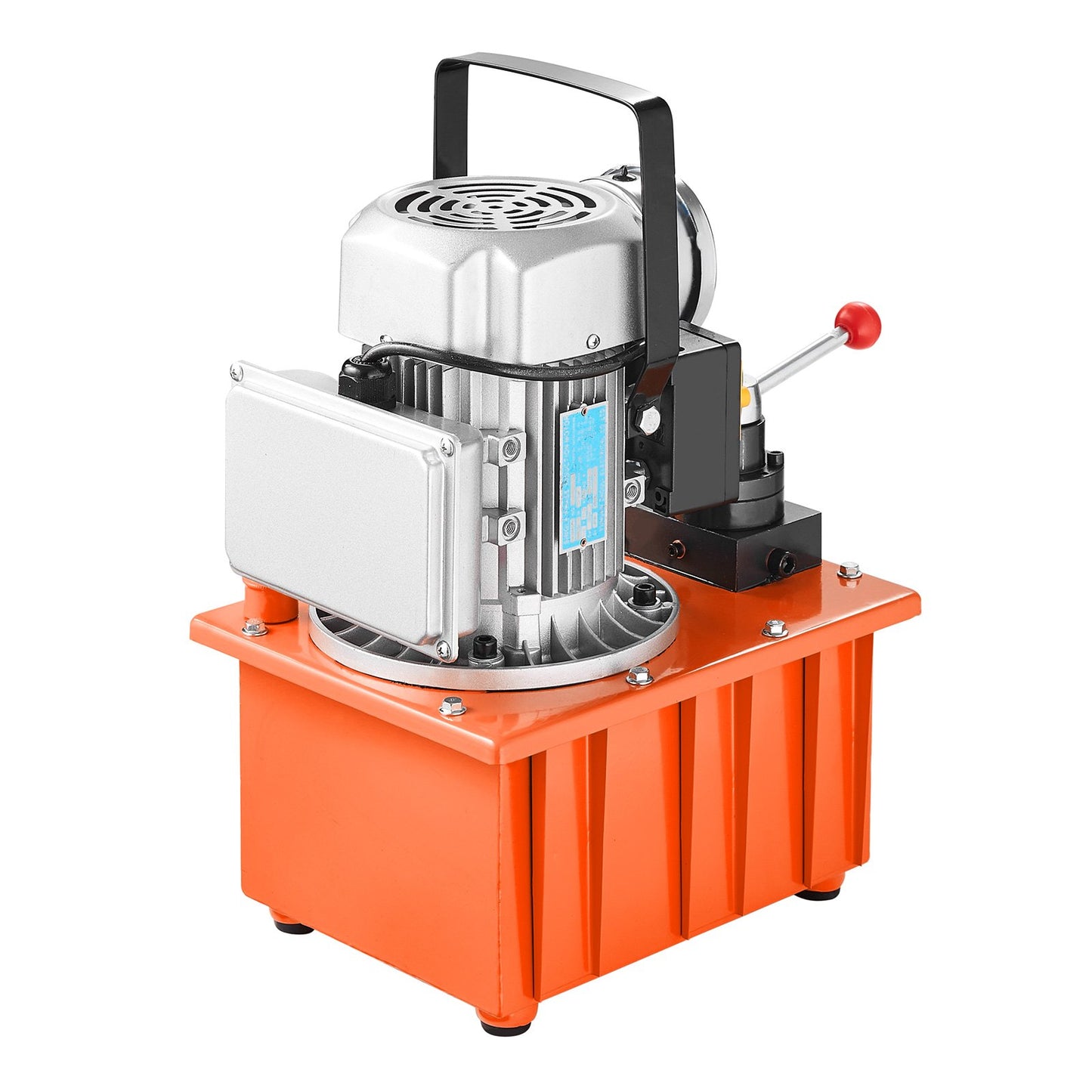 Electric Hydraulic Pump, 10000 PSI 750W 110V, 488 in³/8L Capacity, Double Acting Manual Valve, Electric Driven Hydraulic Pump Power Pack Unit with Lever Switch for Punching/Bending/Jack Machines