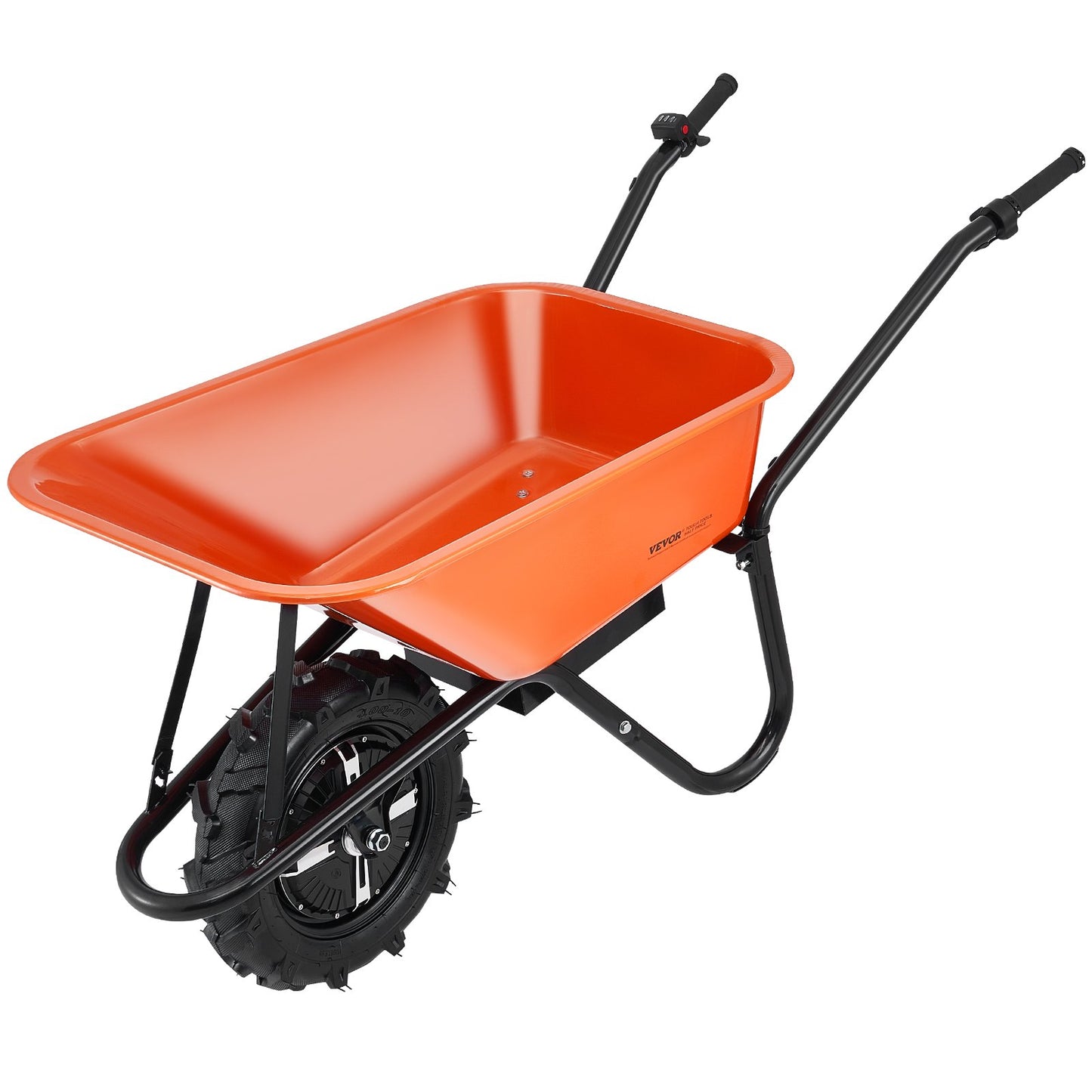 Electric Wheelbarrow Cart One Wheel 5 Cu Ft Powered Dump Cart 330 lbs