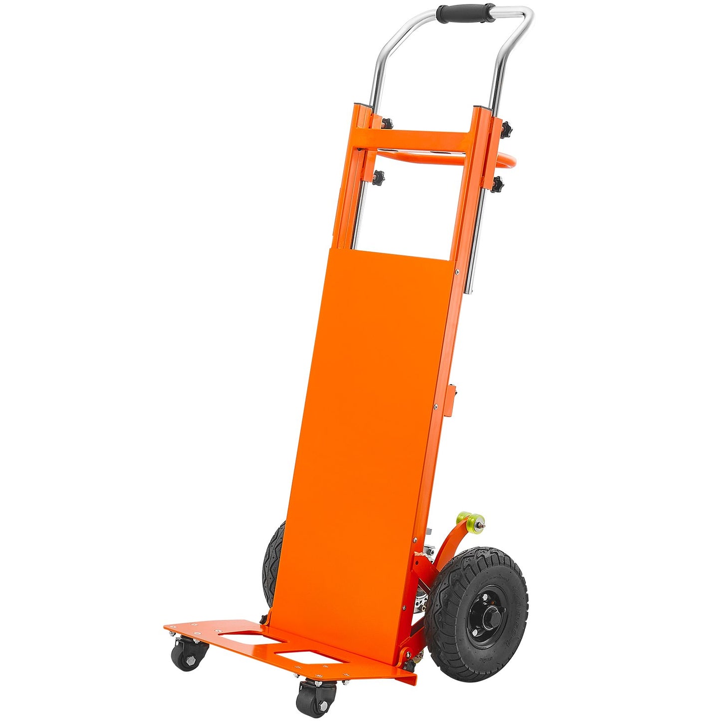 Electric Stair Climbing Dolly, 880lbs Electric Stair Climbing Hand Trucks with 157.5in Rope & Extendable Handle, Heavy Duty Stair Climber for Warehouse Logistics, Moving Furniture(Orange)