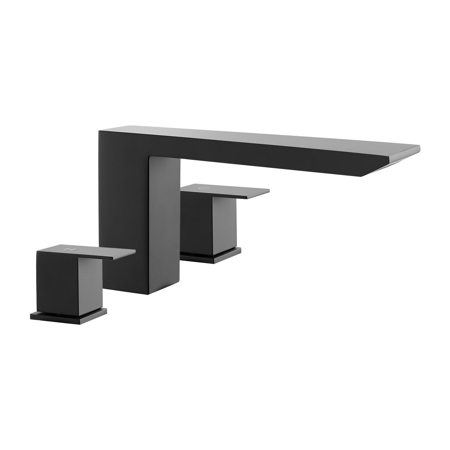 Roman Tub Faucet, Bath Tubs Faucets Set with 2 Handles, Roman Tub Faucets Deck Mount for Pet Washing, Baby Care, Adult Bathing, Matte Black, Stainless Steel, 3 Hole Waterfall Bathtub Faucet