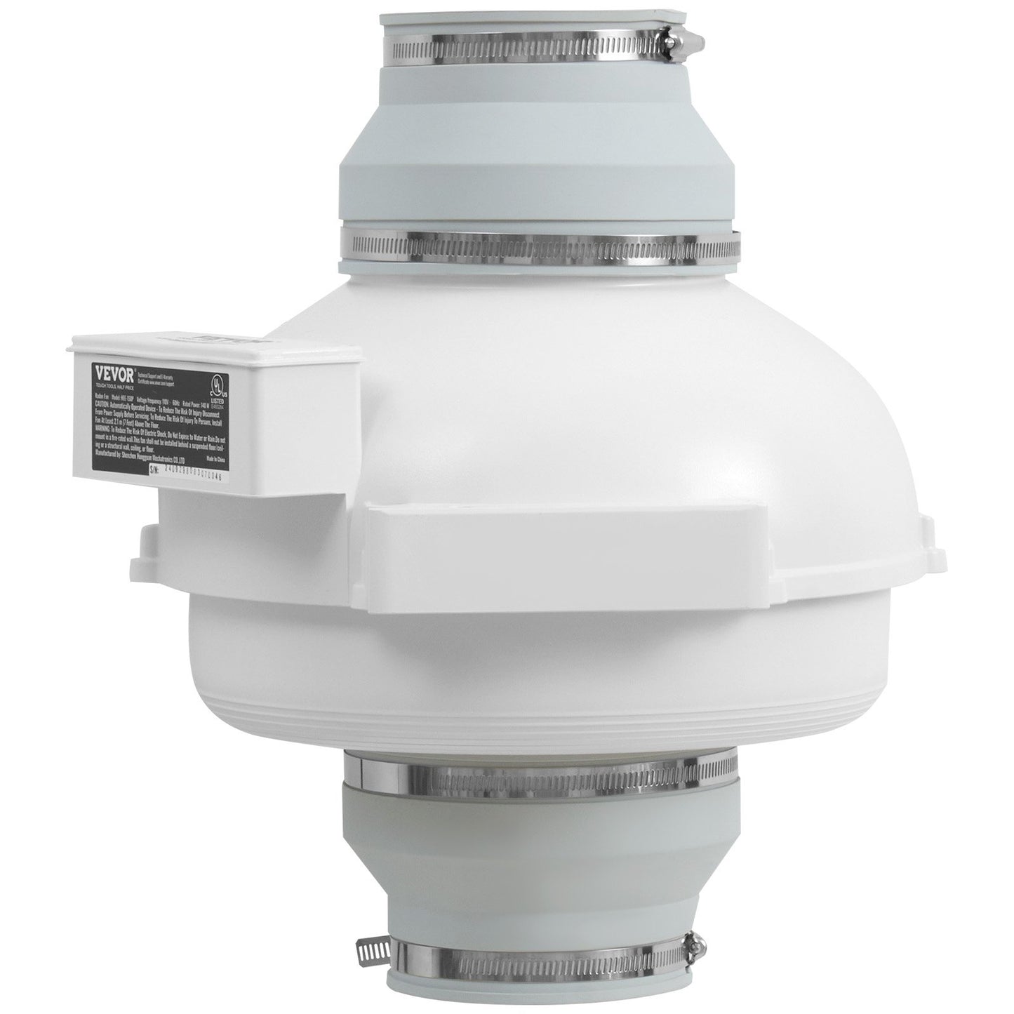 4" bis 4,5" Radon-Minderungs-Lüftersystem, leise, 380 CFM, Inline-Kanal, wasserdicht