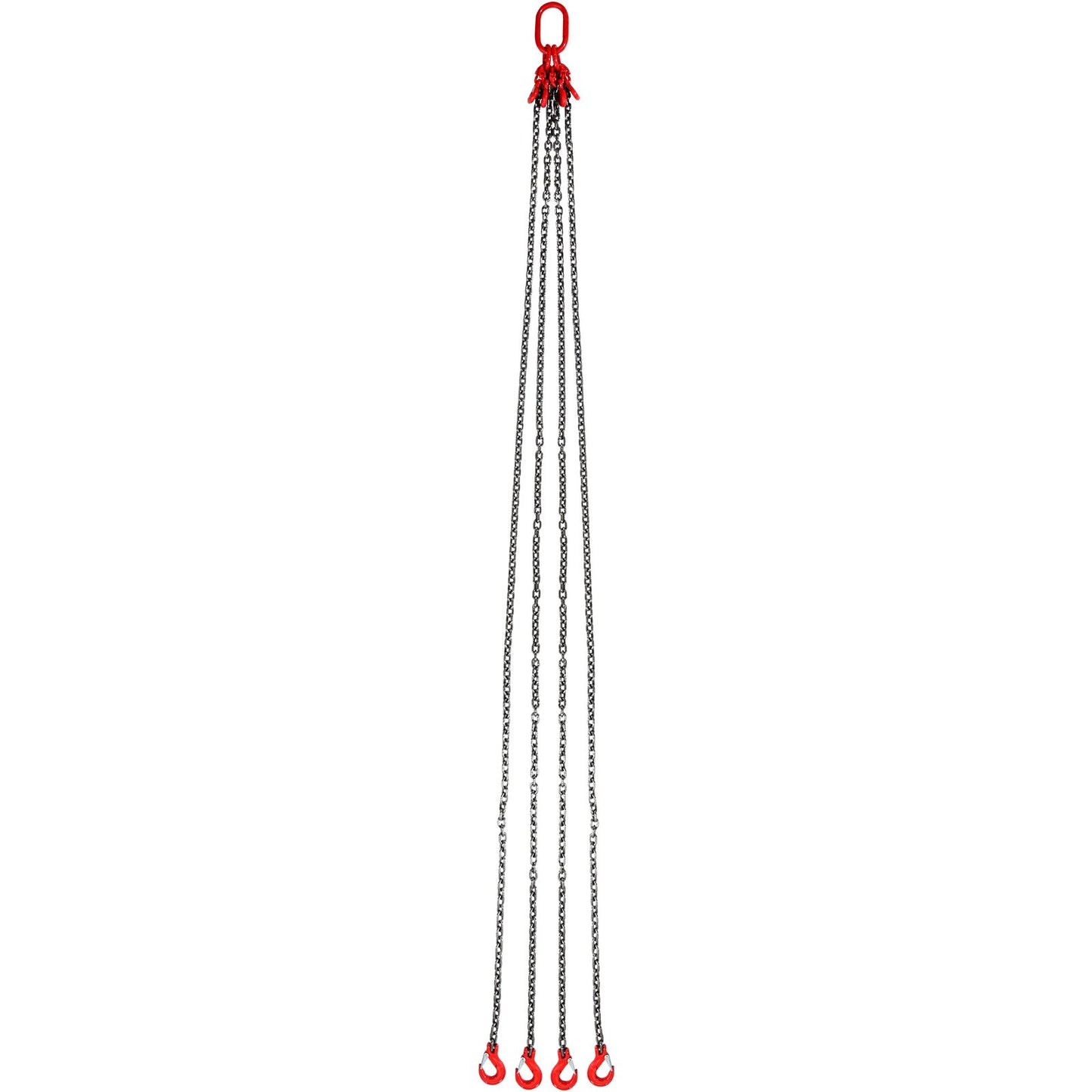 5/16" x 10" kedjesling 4 ben G80 lyftkedja med gripkrokar 11000 lbs