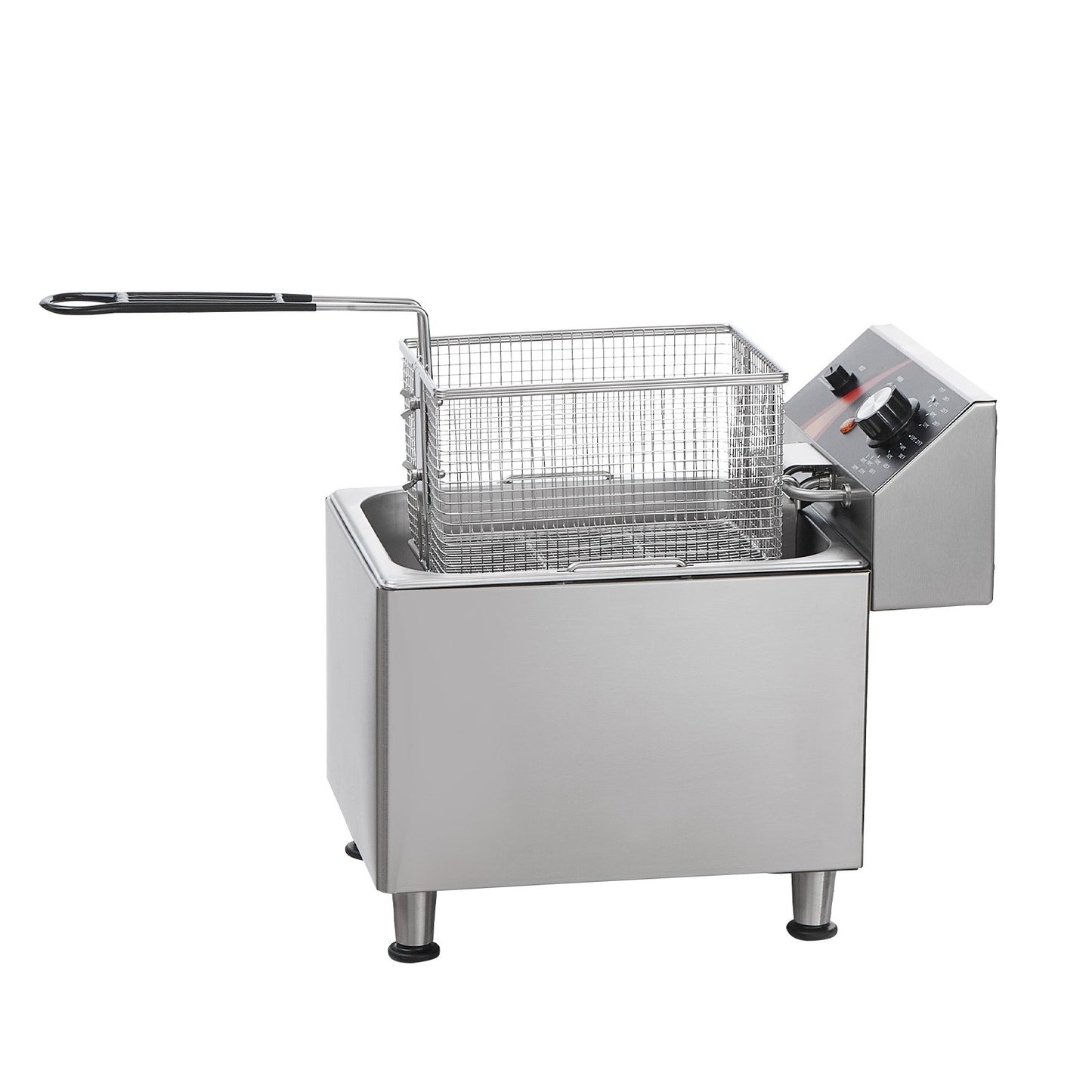 Kommerzielle elektrische Fritteuse, 3100 W, 9 l, Edelstahl-Upgrade, 200 °C