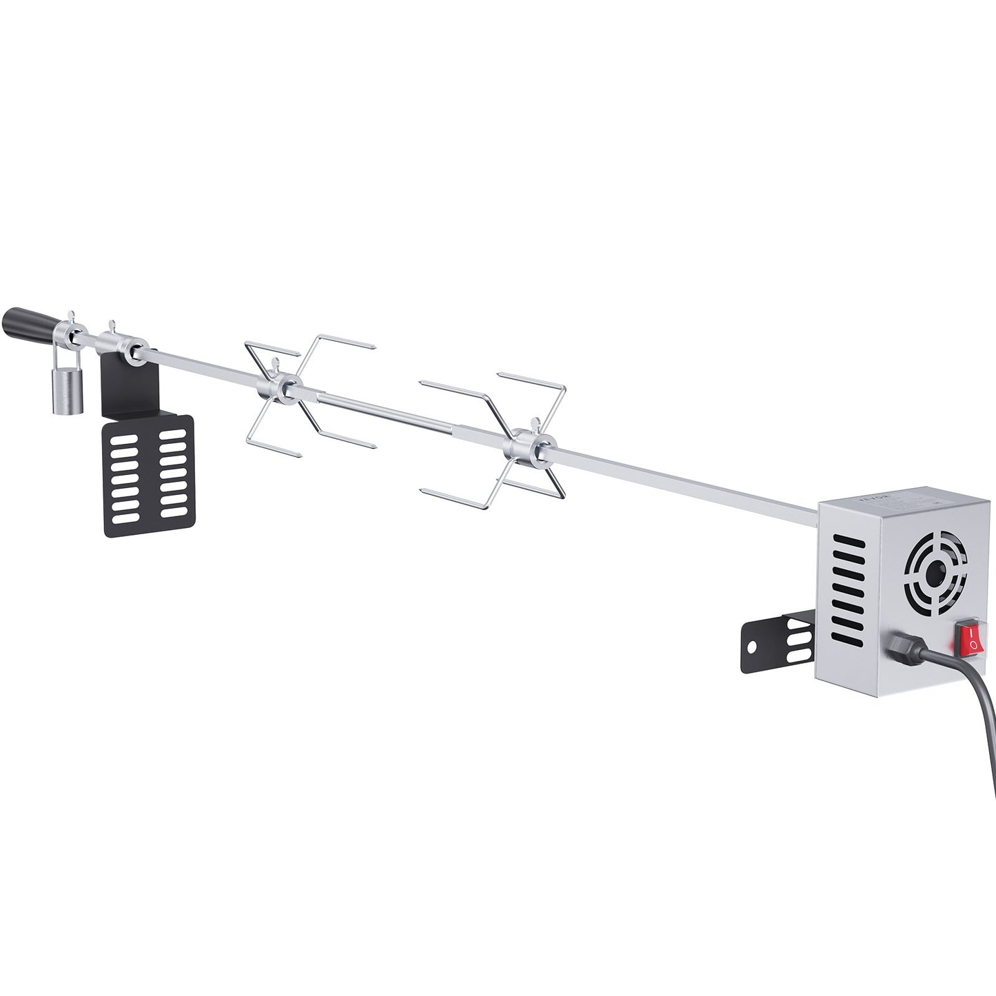 Universal Grill Rotisserie Kit for Grills, Electric BBQ Grill with 110V 9W Motor, Stainless Steel Automatic Grilling Kit, Heavy Duty 32"/39" Hexagon Spit Rod, 26 lbs Capacity Grill Attachment