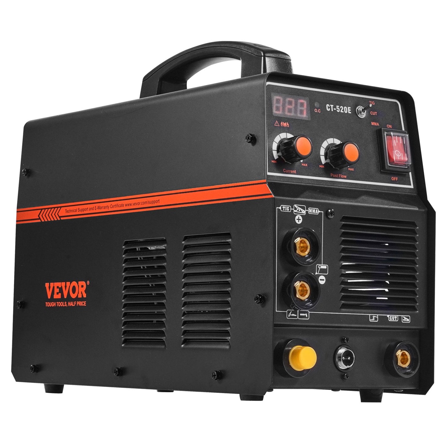 3 in 1 Plasma Cutter Welder Machine, CT-520E TIG/MMA Plasma Cutter Combo Machine, 30A Plasma Cutting Machine, 200A TIG Welder and 200A Stick Welder, Digital 110/220V Dual Voltage IGBT Inverter