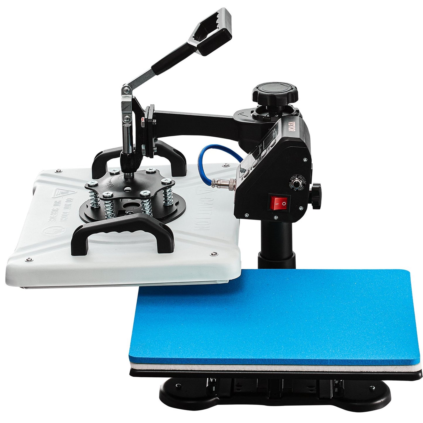 Heat Press 12X15 Inch 10 In 1 Heat Press 1000W Heat Press Machine med 360° rotation Swing Away White Heat Press T-shirt sublimeringsmaskin Dubbelrörsuppvärmning för DIY-pennor Kepsar Muggar och skjortor