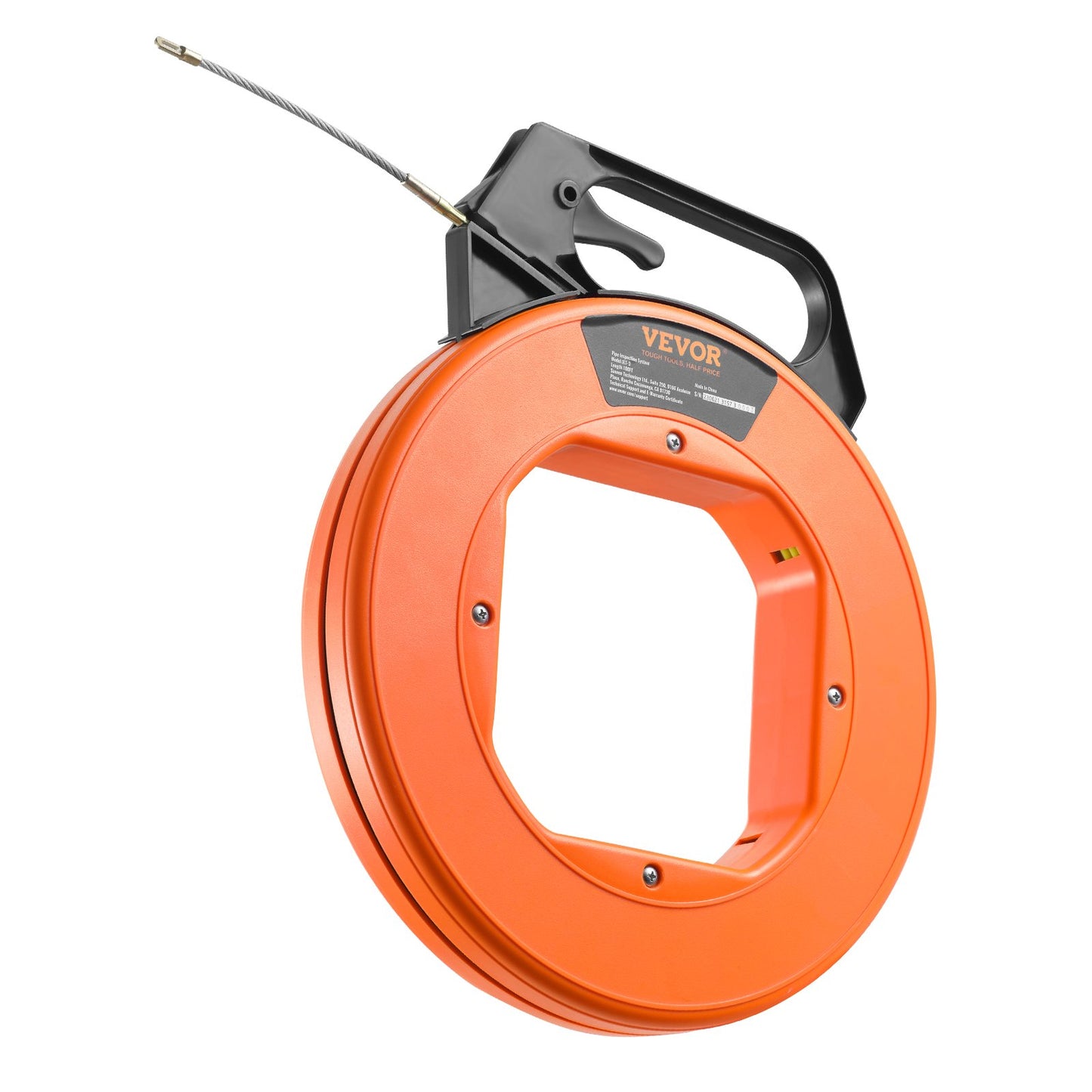 Fisktejp, 100 fot, 3/16-tum, trådavdragare i glasfiber med optimerat hus och handtag, lättanvänt kabelavdragare, flexibla trådfiskeverktyg för väggar och elektriska ledningar, icke-ledande