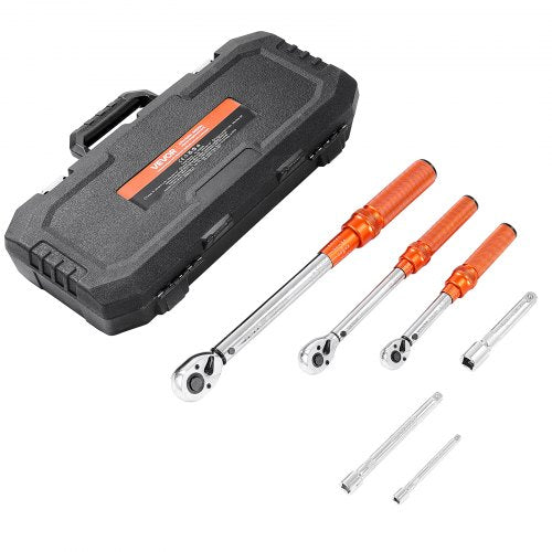 Click torque wrench set 3 pieces 1/4 3/8 1/2 inch drive bidirectional | EU