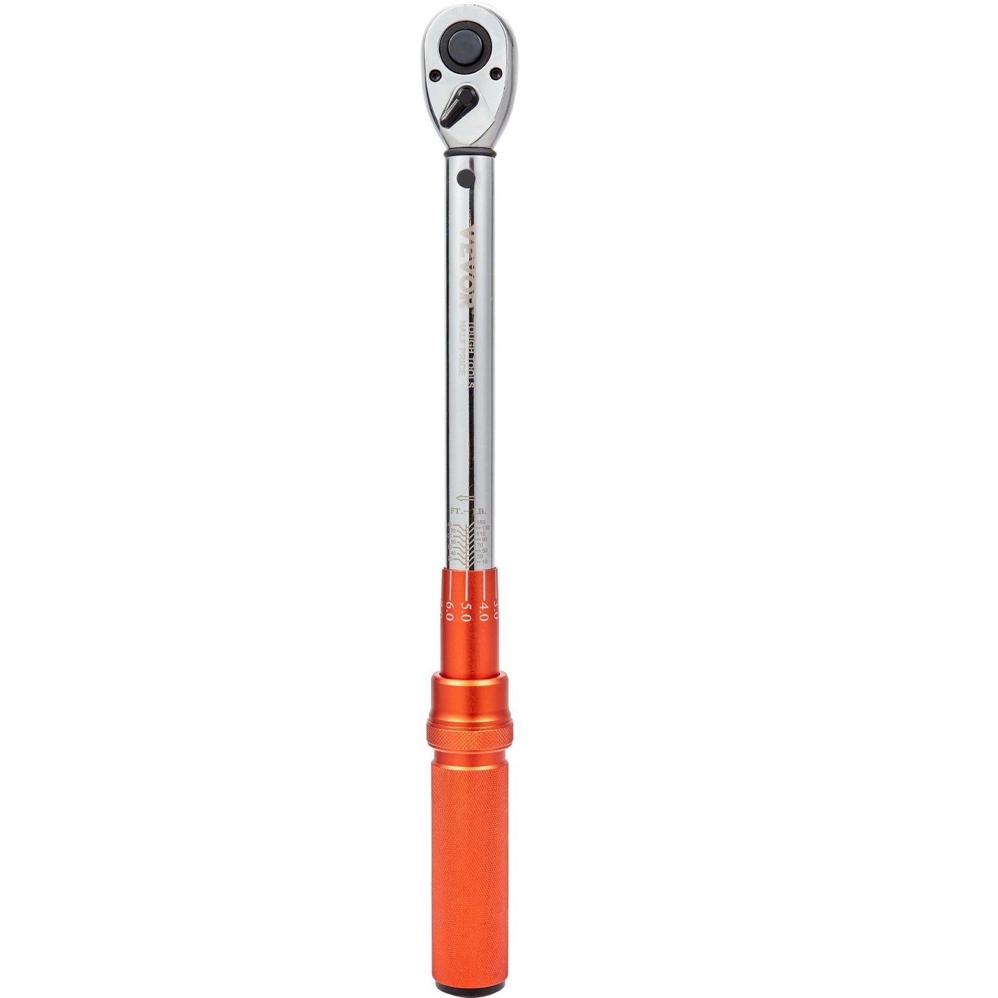 Torque Wrench, 1/2-inch Drive Click Torque Wrench 10-150ft.lb/14-204n.m, Dual-Direction Adjustable Torque Wrench Set, Mechanical Dual Range Scales Torque Wrench Kit with Adapters Extension Rod