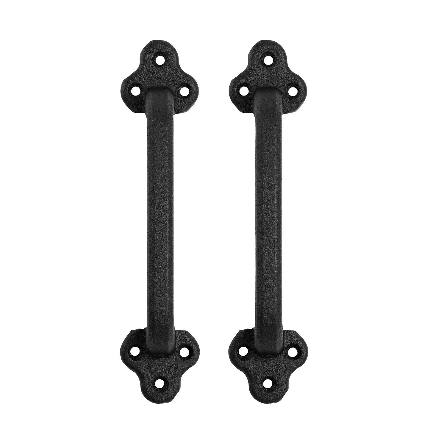 Barn Door Handle, 2Pcs 9 in Rustic Fence Gate Handle, Rust-Resistant Coating, Heavy Duty Carbon Steel Outdoor Gate Handles, Easy to Install, Metal Sliding Door Pulls for Garage Shed Pantry