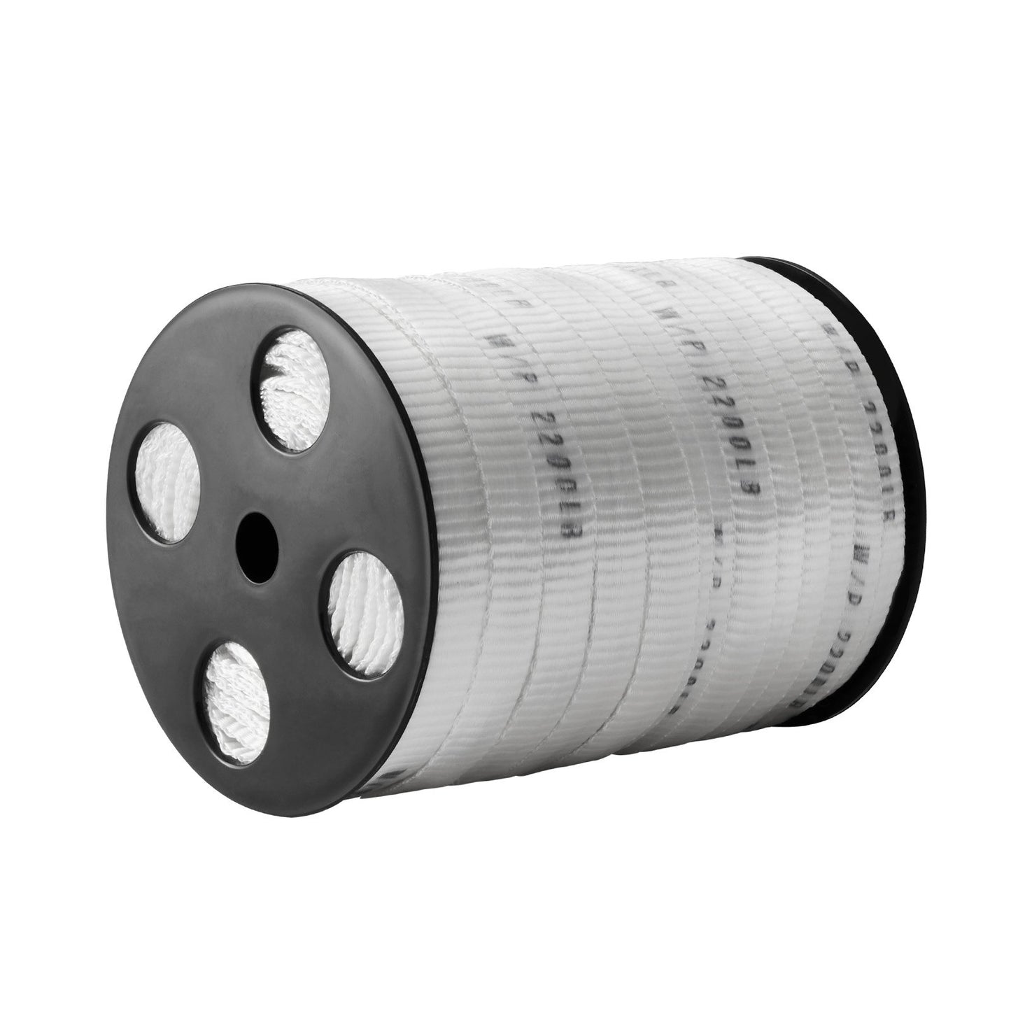 Polyester dragtejp, 5/8" x 318" Mule Tejp platt rep, 2200 lbf dragkapacitet, tryckt nätkabeldragande tejp för förpackning, trädgårdsarbete, kommersiell el, ledningsarbete, vit