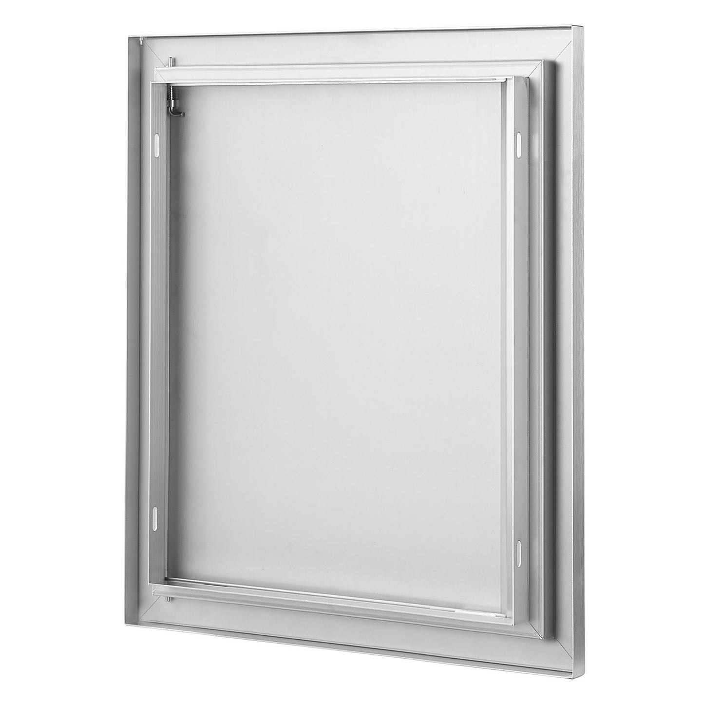 BBQ-Zugangstür, 457x533 mm einzelne Außenküchentür, Edelstahl-Einbautür, vertikale Wandtür mit versenktem Griff, für BBQ-Insel, Grillstation, Außenschrank