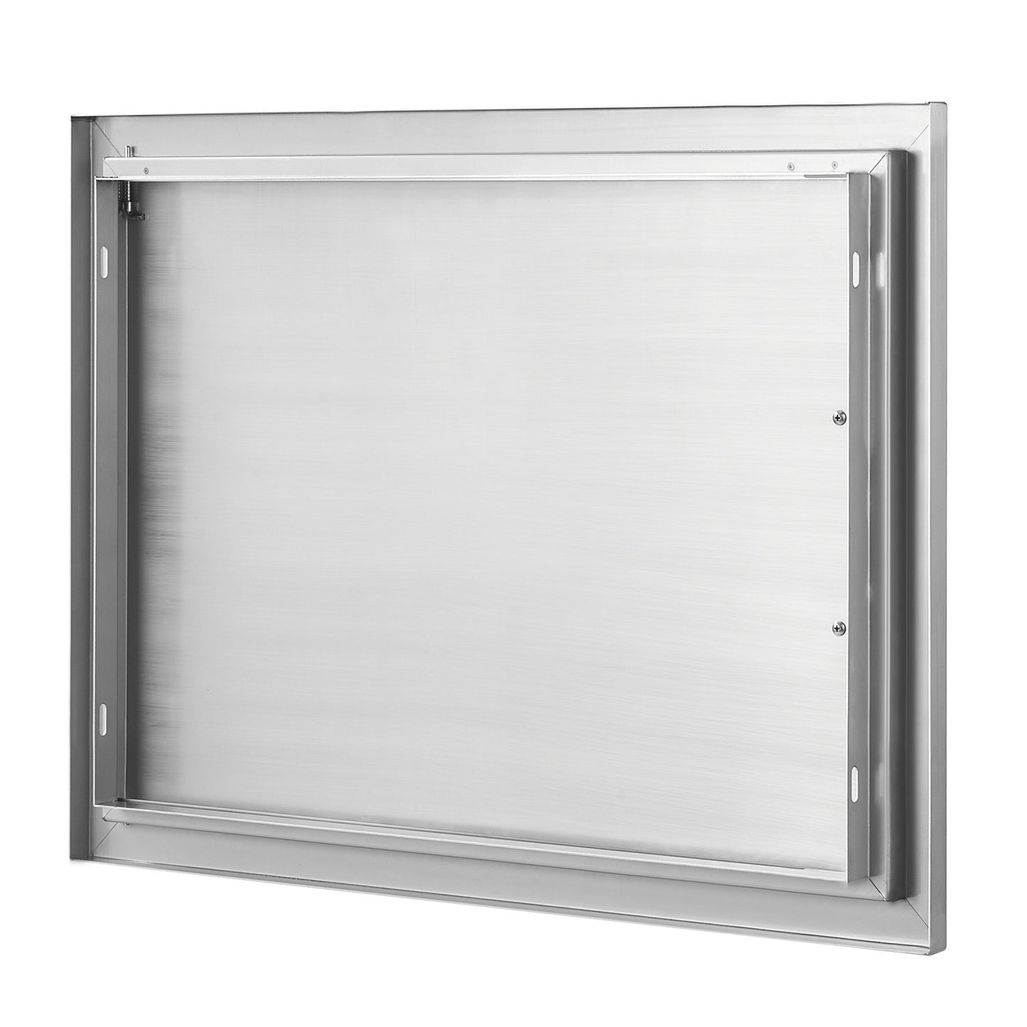 Grillzugangstür, 685 x 508 mm, einzelne Außenküchentür, Edelstahl-Einbautür, vertikale Wandtür mit Griff, für Grillinsel, Grillstation, Außenschrank