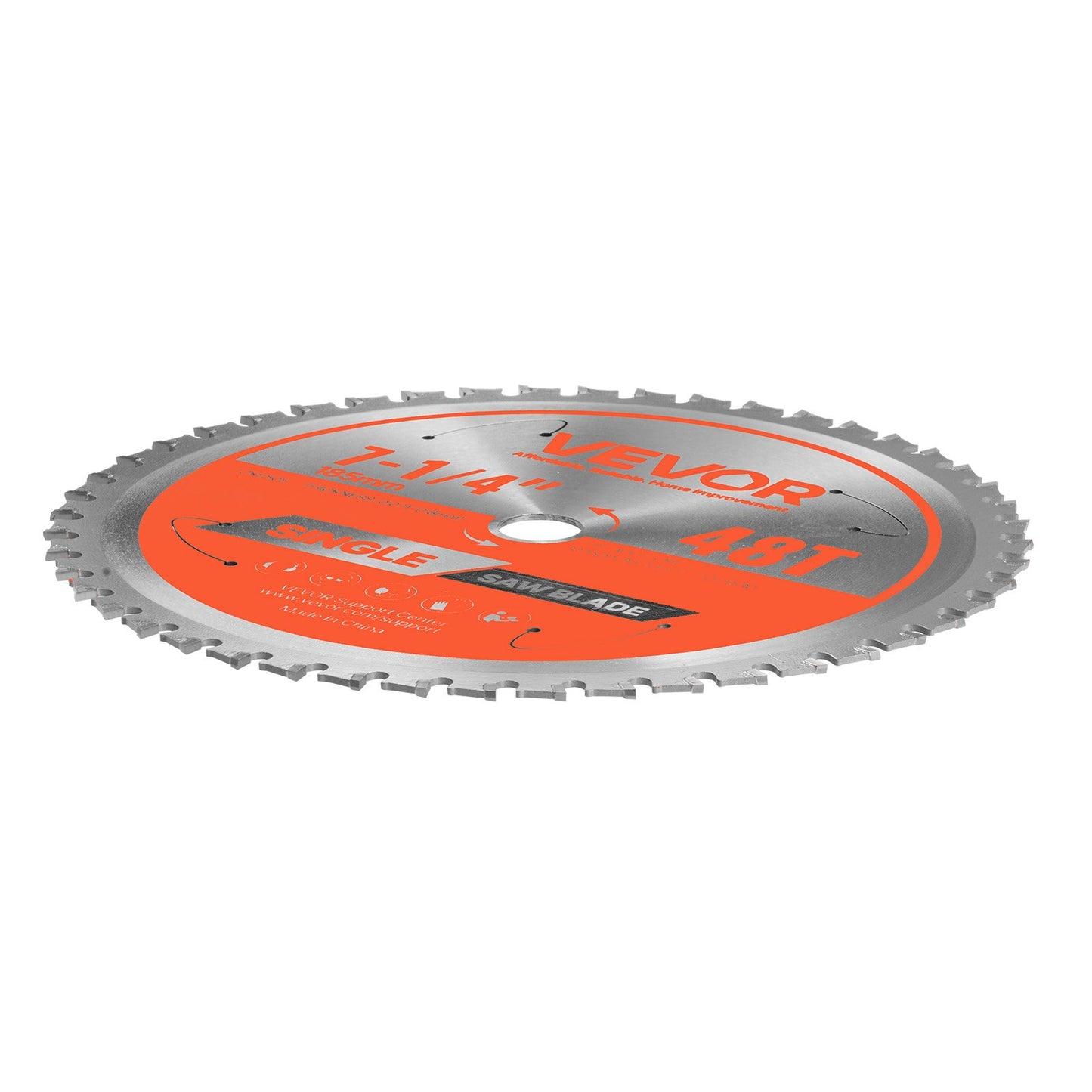 Circular Saw Blade, 7-1/4 inch Diameter, 48 Sharp Alloy Teeth, 5/8 inch Arbor, Fine Finish, Metal Cutting Blade for Circular Saw, with Noise-Reducing Heat Vents, for Cutting Steel and Aluminum