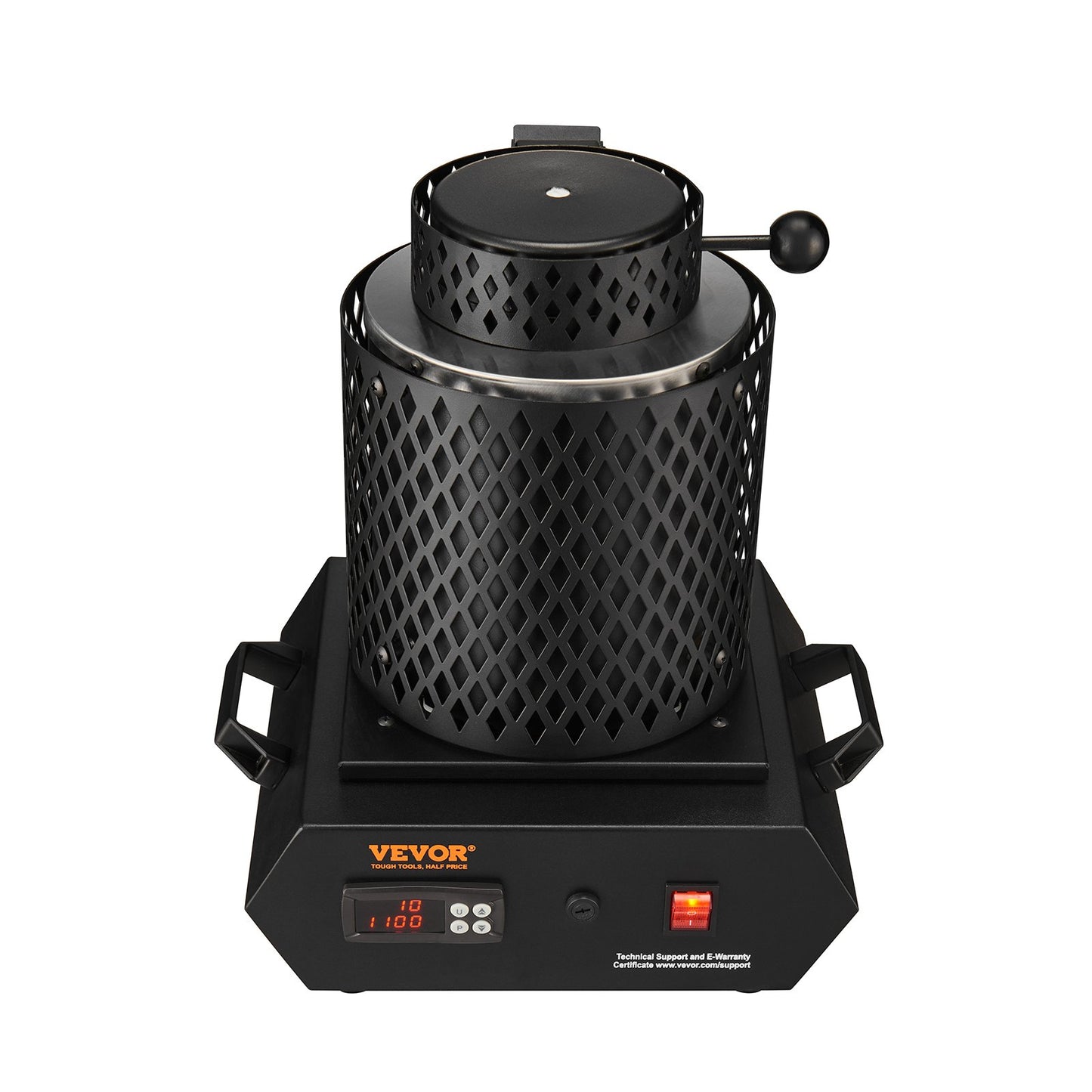 Gold Melting Furnace, 1350W, 2102 ℉ Max Temperature, Digital Electric Melting Furnace with 1 kg and 3 kg Ceramic Crucibles, Crucible Tongs, and Gloves, for Gold, Silver, Aluminum, Copper