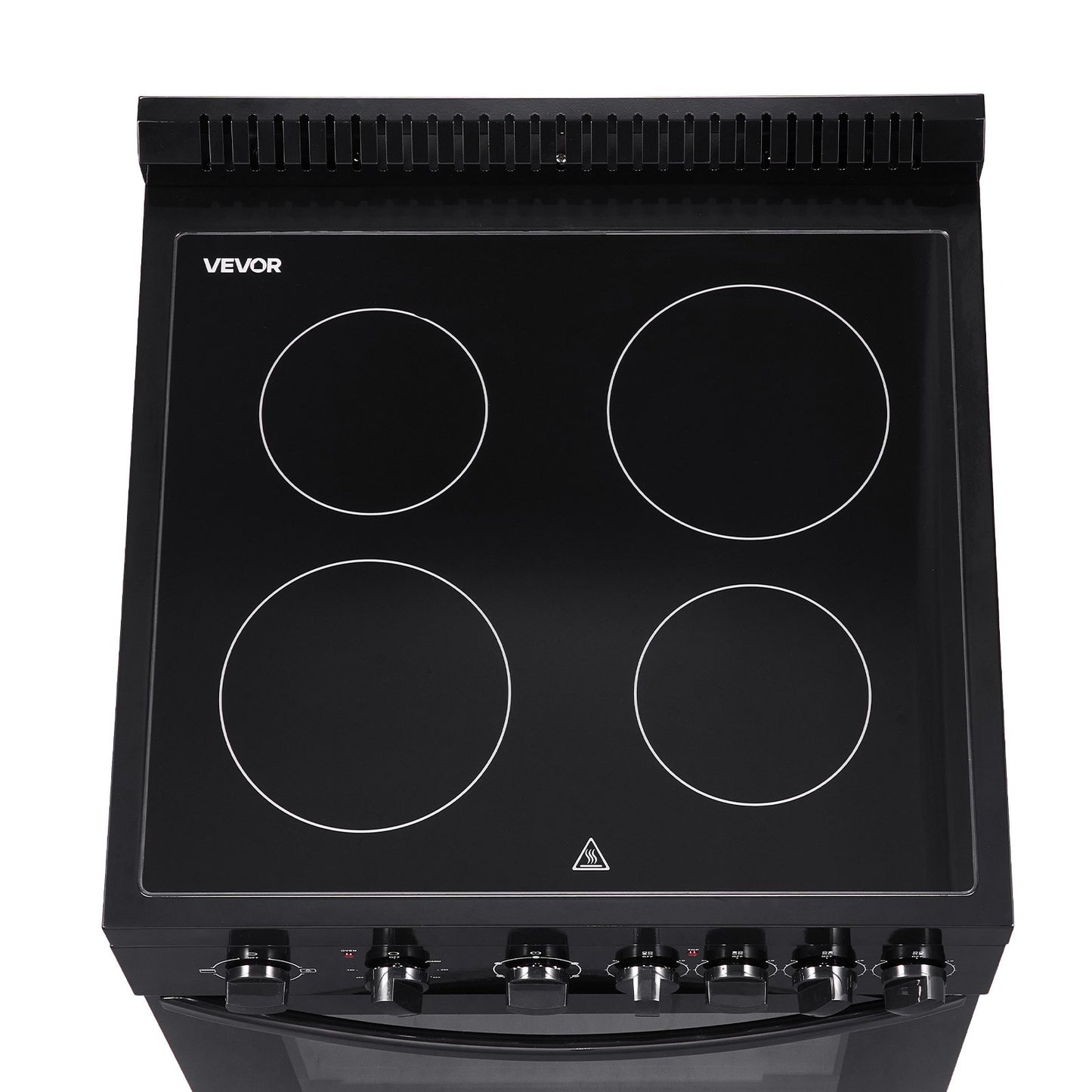 24 in Electric Range Oven, 2.7 Cu. Ft. Capacity Compact Freestanding Oven, Stainless Steel Kitchen Stove with 4 Burners, Easy Reach Rack, Storage Drawer, Drip Pan, Indicator Light(No Power Cord)