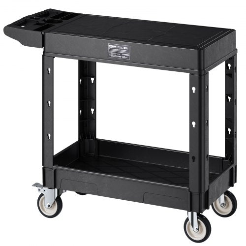 Servicevagn med 2 hyllor 227 kg 84 x 43 cm med hjul | EU
