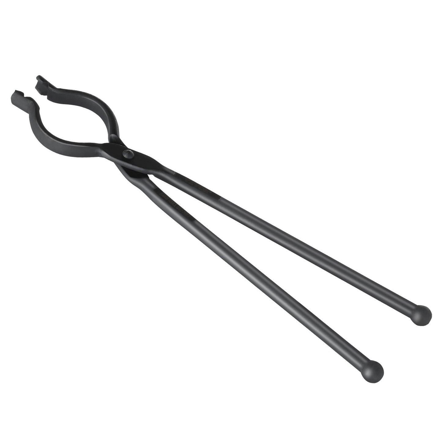Blacksmith Tongs, 18” V-Bit Bolt Tongs, Carbon Steel Forge Tongs with A3 Steel Rivets, for Long, Irregular, and Nail-shaped Forgings, for Beginner and Seasoned Blacksmiths and Bladesmiths