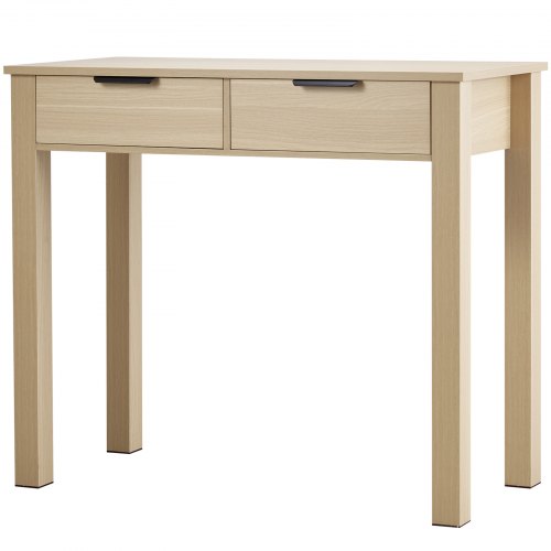 Kleiner Schreibtisch mit Schublade Kinderschreibtisch fürs Schlafzimmer Schlichter Arbeitstisch helles Holz | EU