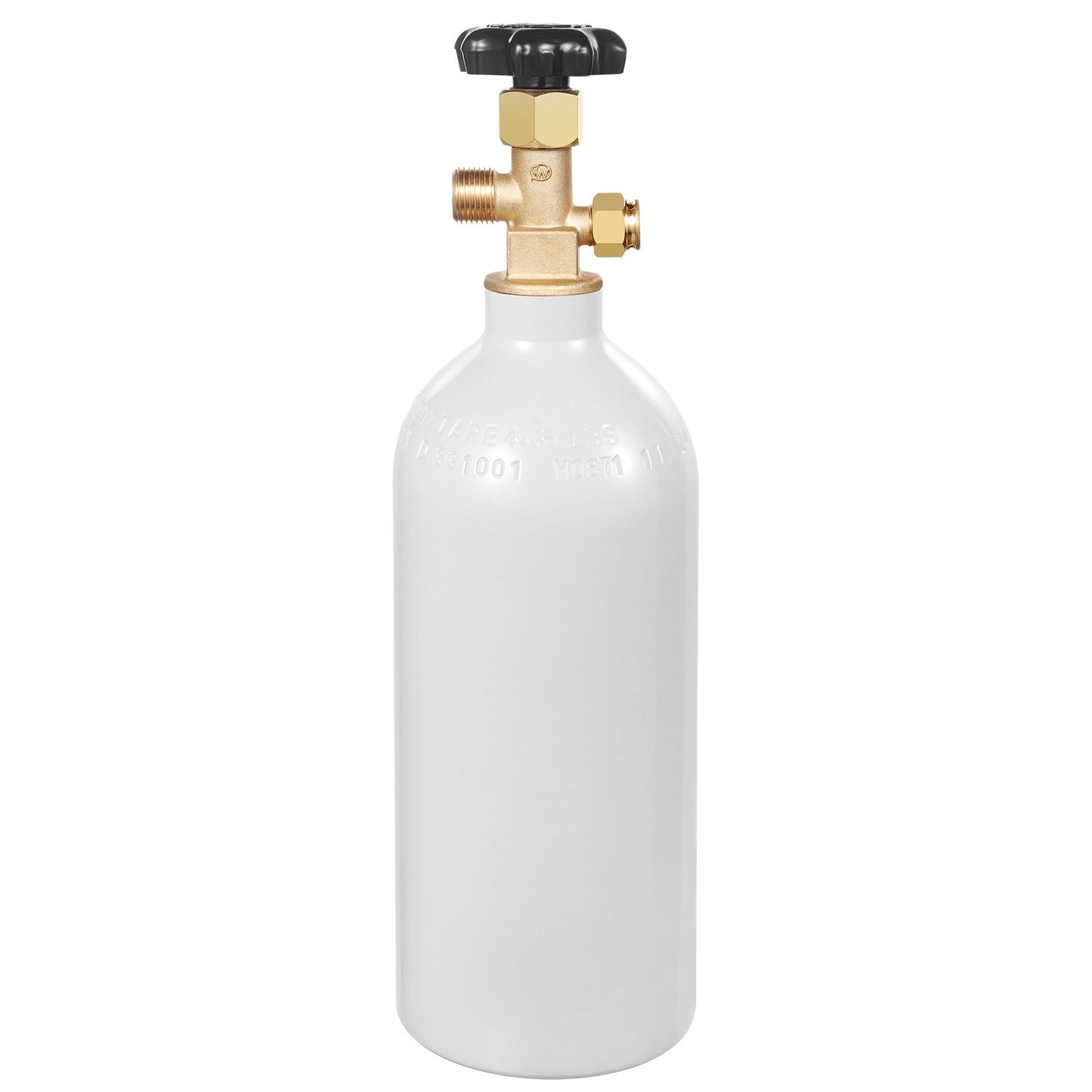 CO2 Tank, 2.5 lbs New Aluminum Alloy Cylinder, CO2 Air Tank with Light Gray Spray Coating, CGA320 Valve & Adjustable Pressure, DOT Approved Cylinder for Draft Beer Dispensing and Soda Maker