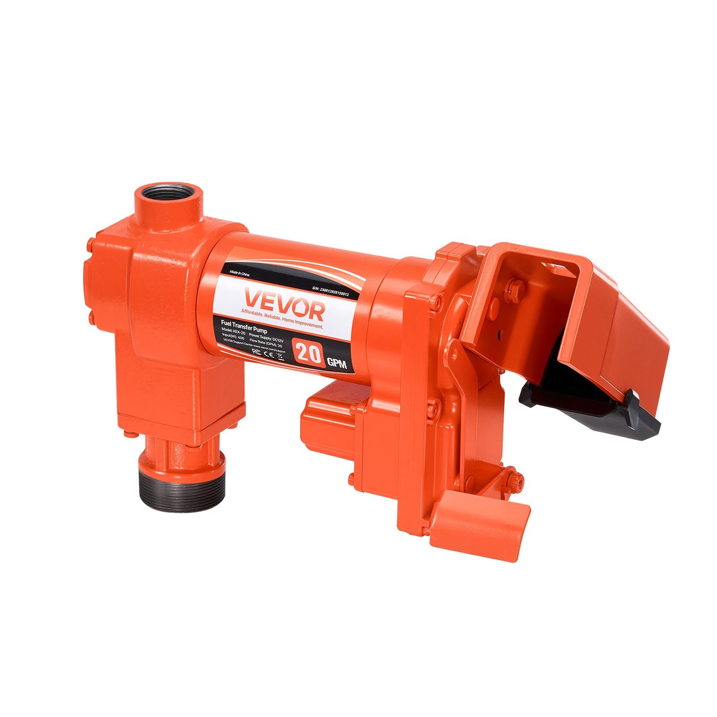 Fuel Transfer Pump, 12V DC 20 GPM 1/4 HP Diesel Pump, Extractor Pumps with Manual Nozzle, Discharge Hose and Suction Pipe, for Gasoline, Diesel, Kerosene, Ethanol-Methanol Blends & Biodiesel