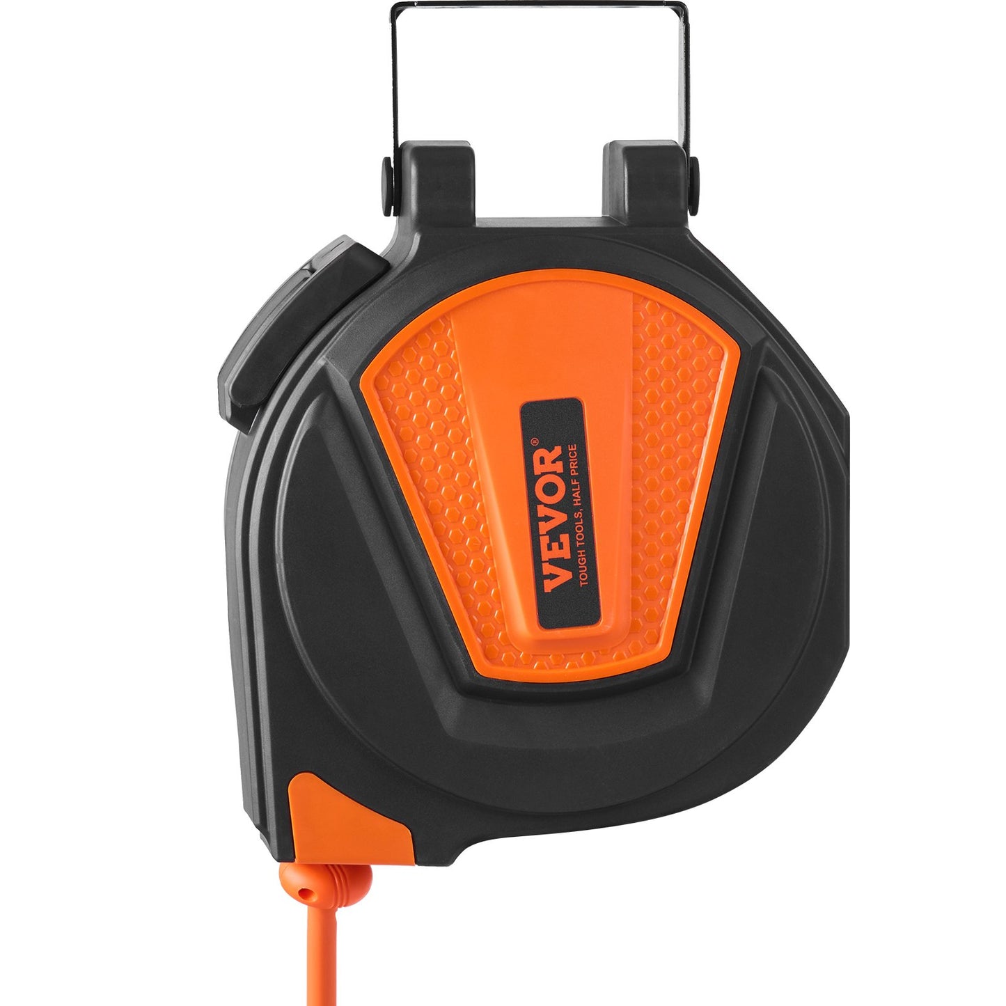 Retractable Air Hose Reel, 3/8 IN x 50 FT Hybrid Air Hose Max 300PSI, Air Compressor Hose Reel with 5 In Lead in, Ceiling / Wall Mount Enclosed Air Reel, 180° Swivel Mount