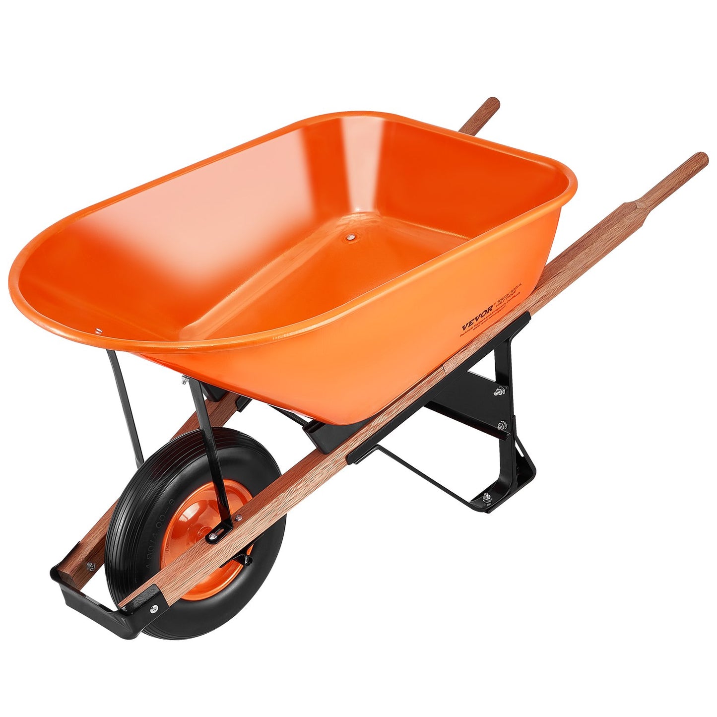 Skottkärra Cart One Wheel 6 Cu Ft Garden Dump Cart 330 lbs Utility Cart