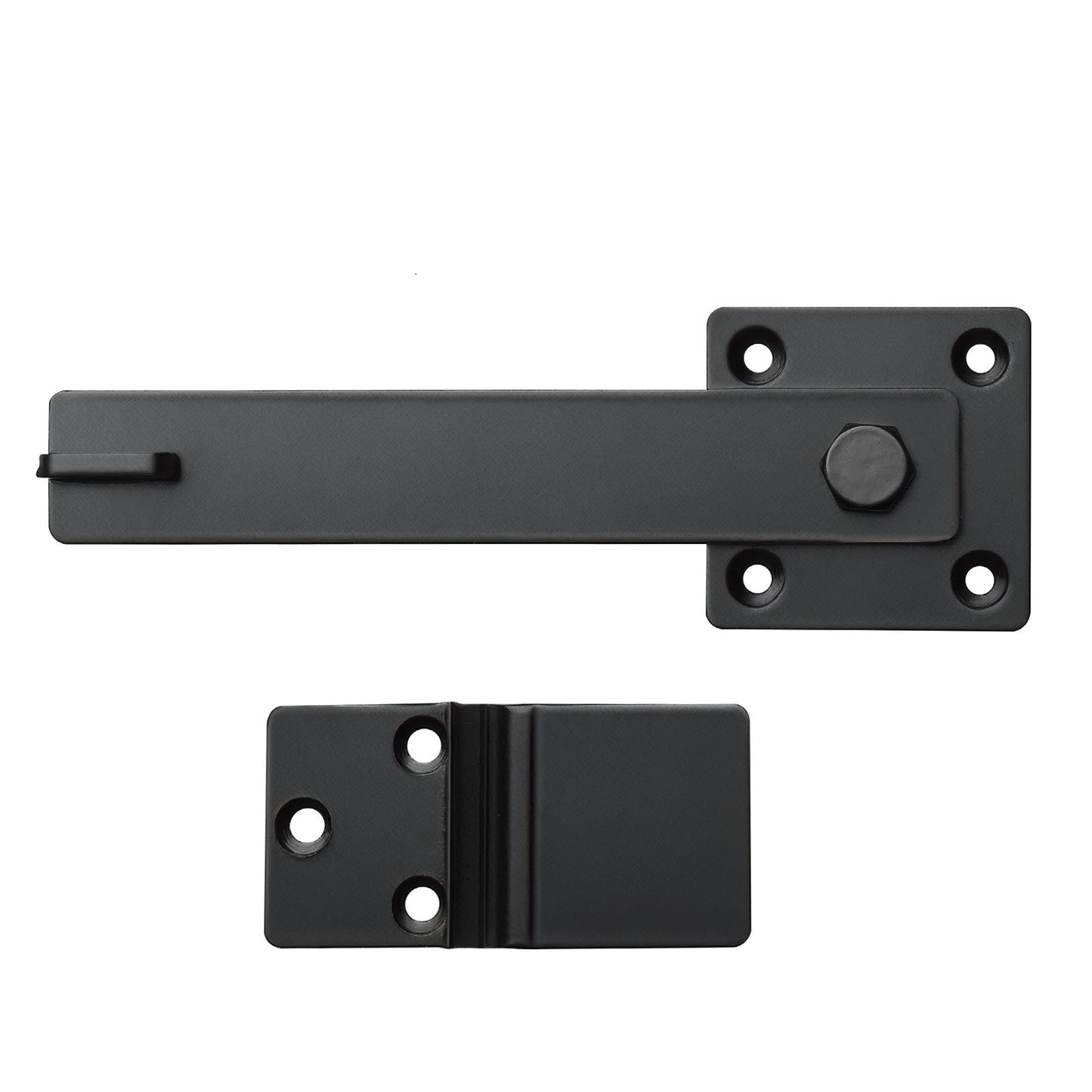 Flip Gate Latch, Metal Heavy Duty Gate Latches, Flip Latch Hardware with High Hardness, 360° Rotating Latches, Matte Powder Coating Finish, Ideal for Fence, Garage, Pool, Garden, Black