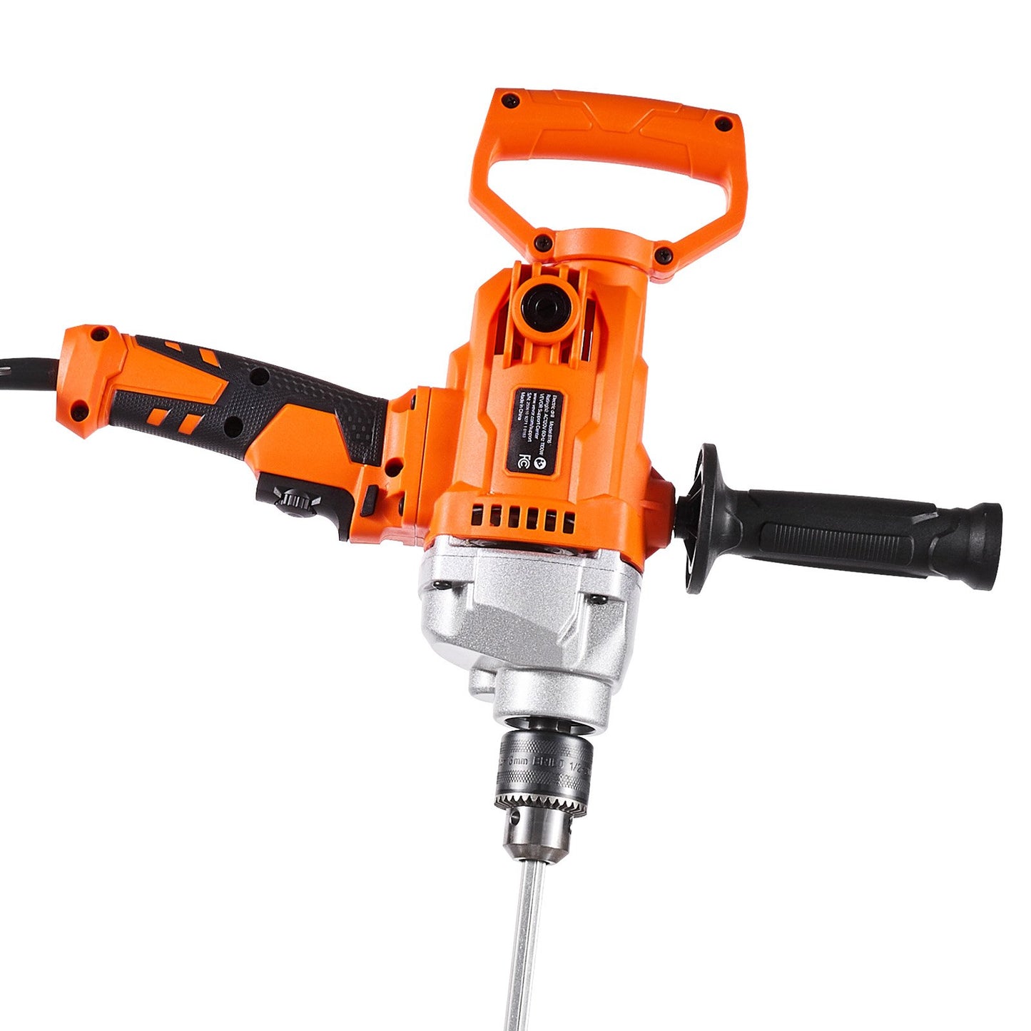 Drill Mixer, 1/2 inch Corded Electric Drill Mixer Set, 0-850RPM 5.4A Mixing Drills, Mixing Drills Machine with D-Handle for Drilling & Blending, Handheld Cement Mixers for Fodder, Paint, Cement