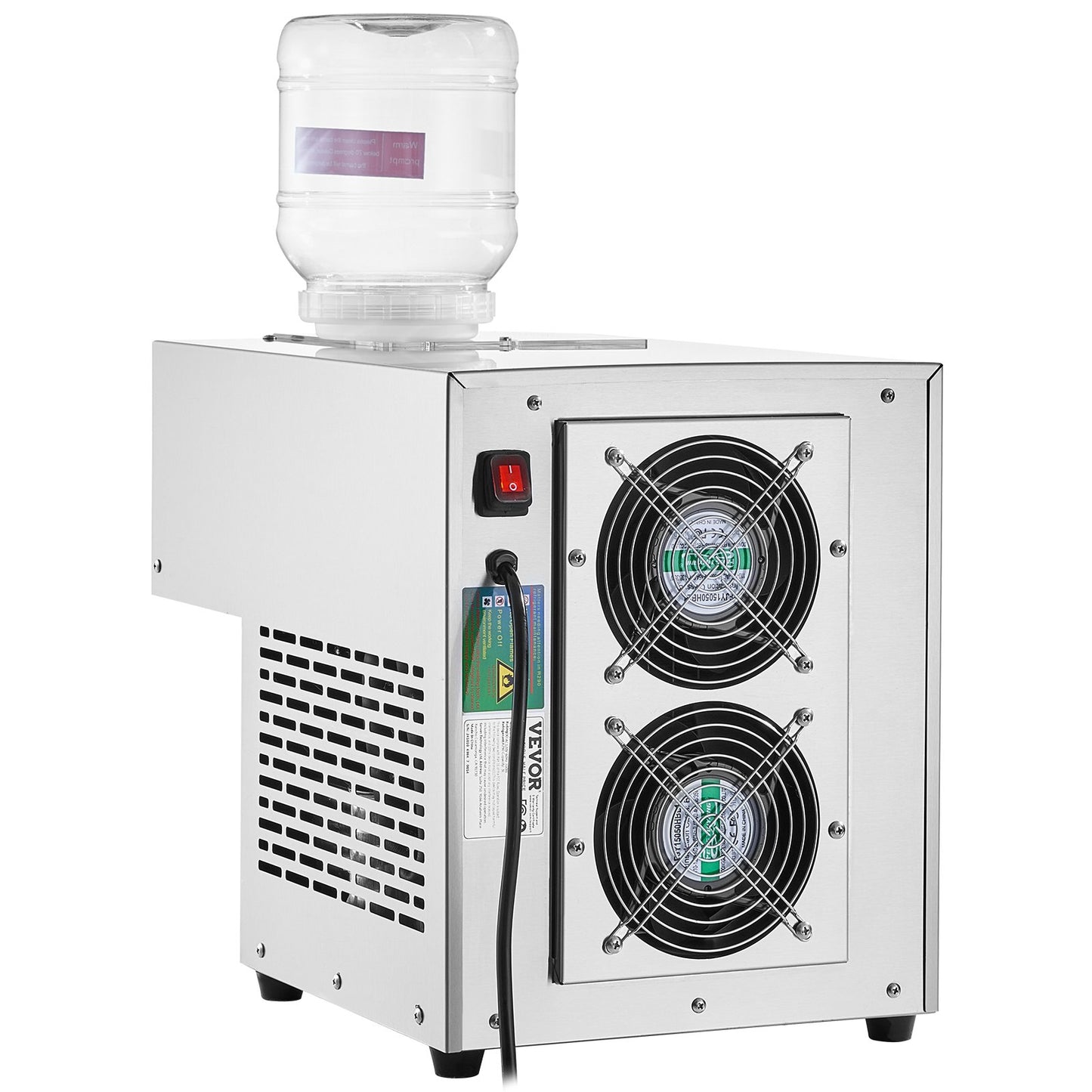 Kommersiell snöflingaismaskin 375LBS/24H rostfritt stål för glass