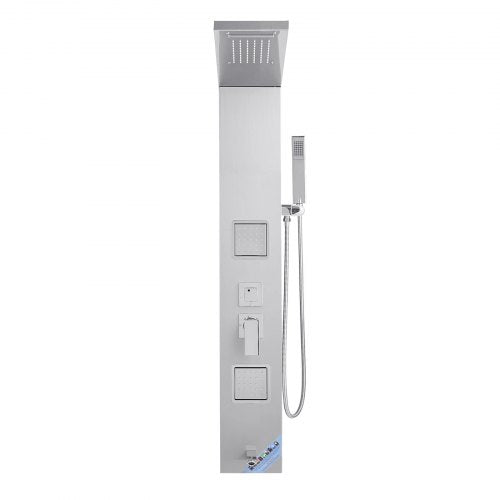 Duschpaneel-Turmsystem Edelstahlsäule Regenkopf Massagedüse