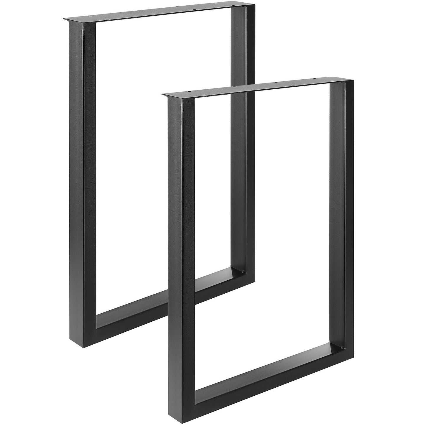 711.2MM Adjustable Furniture Legs, Square Reinforced Steel Office Table Legs Set of 2 for DIY, Max Load 453.6kg Heavy Duty Desk Legs, Quick Installation & Rich Accessories Legs Black