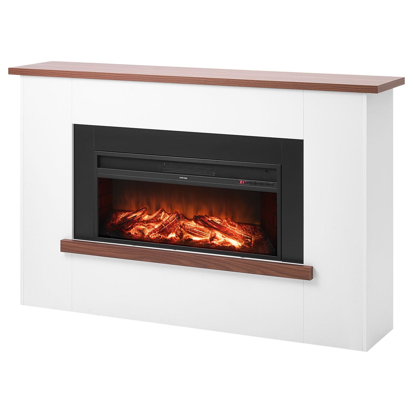 65.5 inch Freestanding Fireplaces, 1500W 5120BTU Fake Electric Fireplace Stove Heater with Mantel, Overheating Protection, Adjustable Flames,Timer, Remote, for Living Room,Bedroom