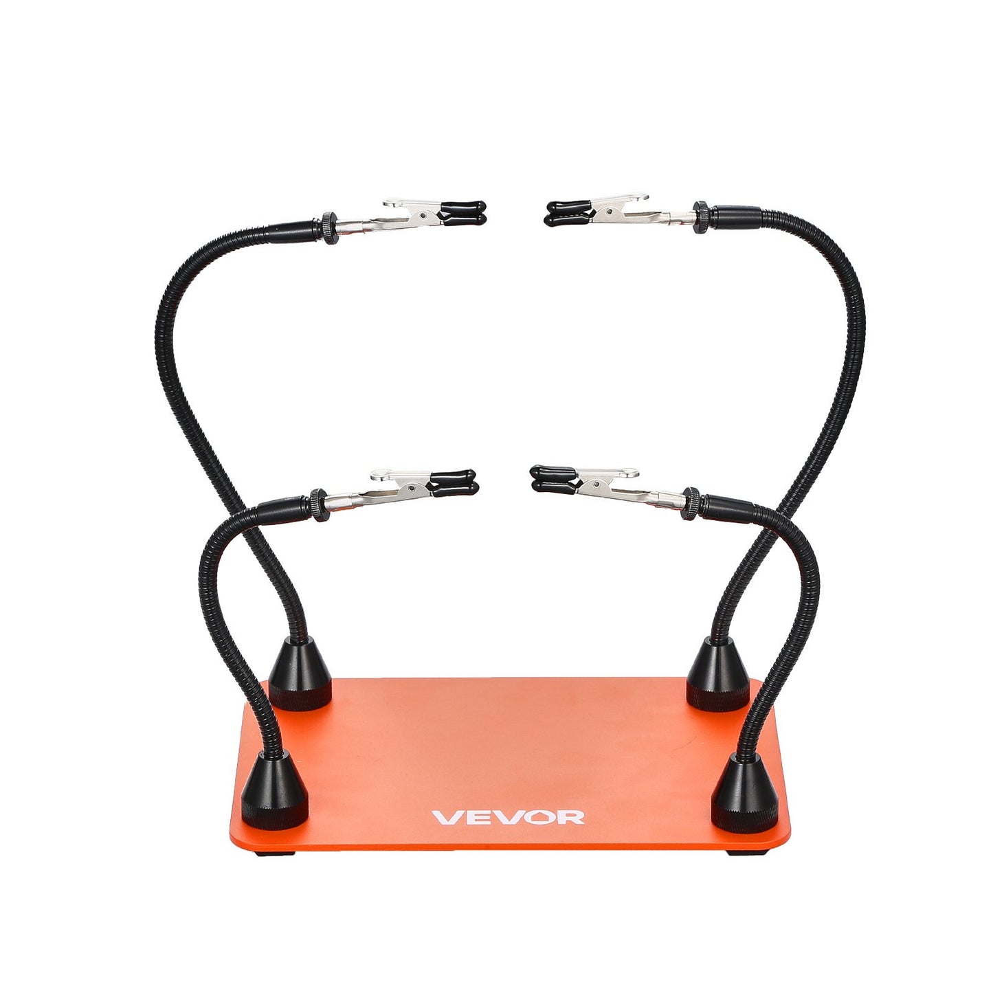 Magnetic Helping Hands Soldering Station, 4 Flexible Arms Third Hand Tool, with Alligator Clips & Non-Slip Heavy-Duty Steel Base, Soldering Helping Hands for Electronic Repair Craft Hobby DIY