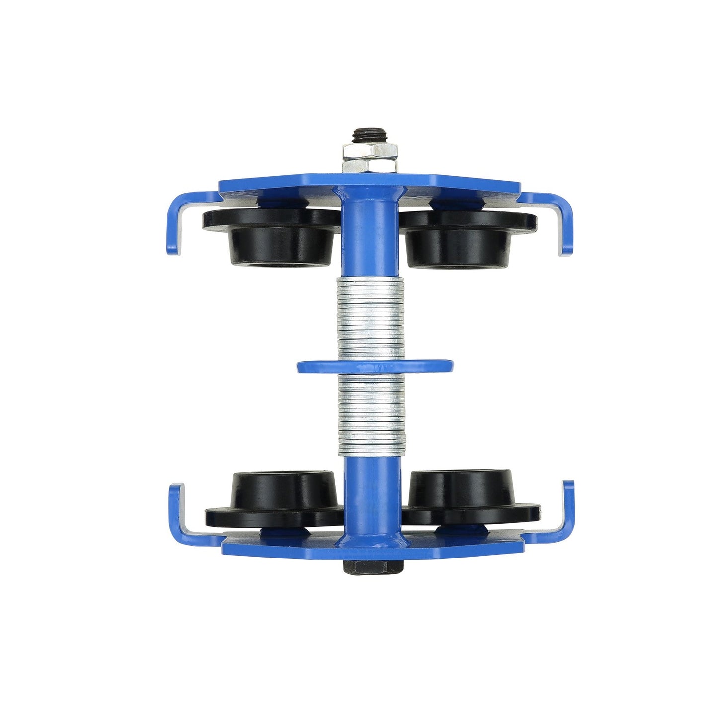 Manueller Wagen, Schubträgerwagen mit einer Tragkraft von 1100 lbs/0,5 Tonnen und Doppelrädern, einstellbar für I-Trägerflanschbreiten von 63,5–139,7 mm, Hochleistungs-Garagenlift aus legiertem Stahl für gerade gebogene I-Träger