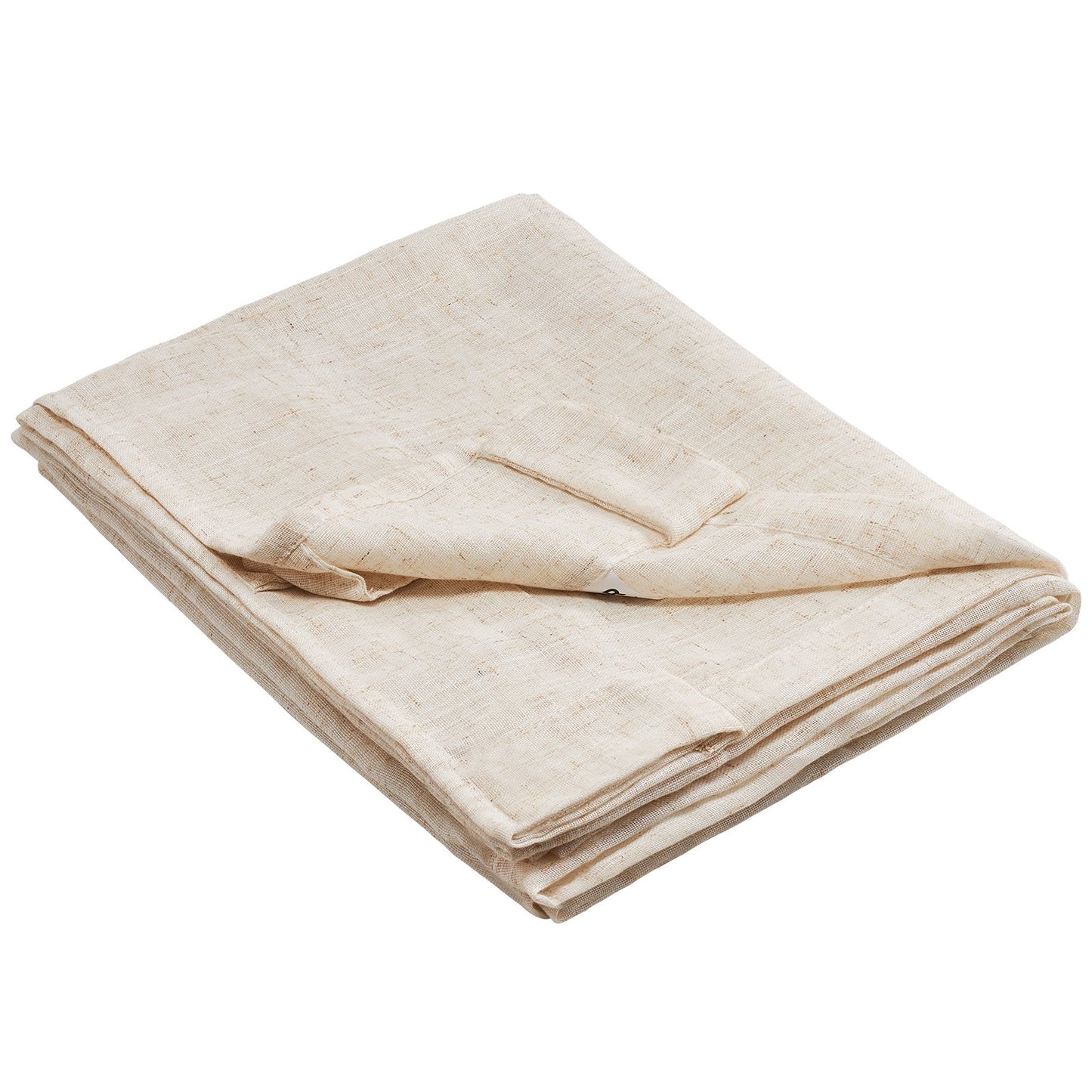 Natural Linen Curtains, 52 x 84 inch 2 Panels Set, Semi Sheer Light Filtering Flax Textured Linen Drapes, Rod Pocket Back Tab Design, for Modern Farmhouse, Living Room, Bedroom Window Curtain