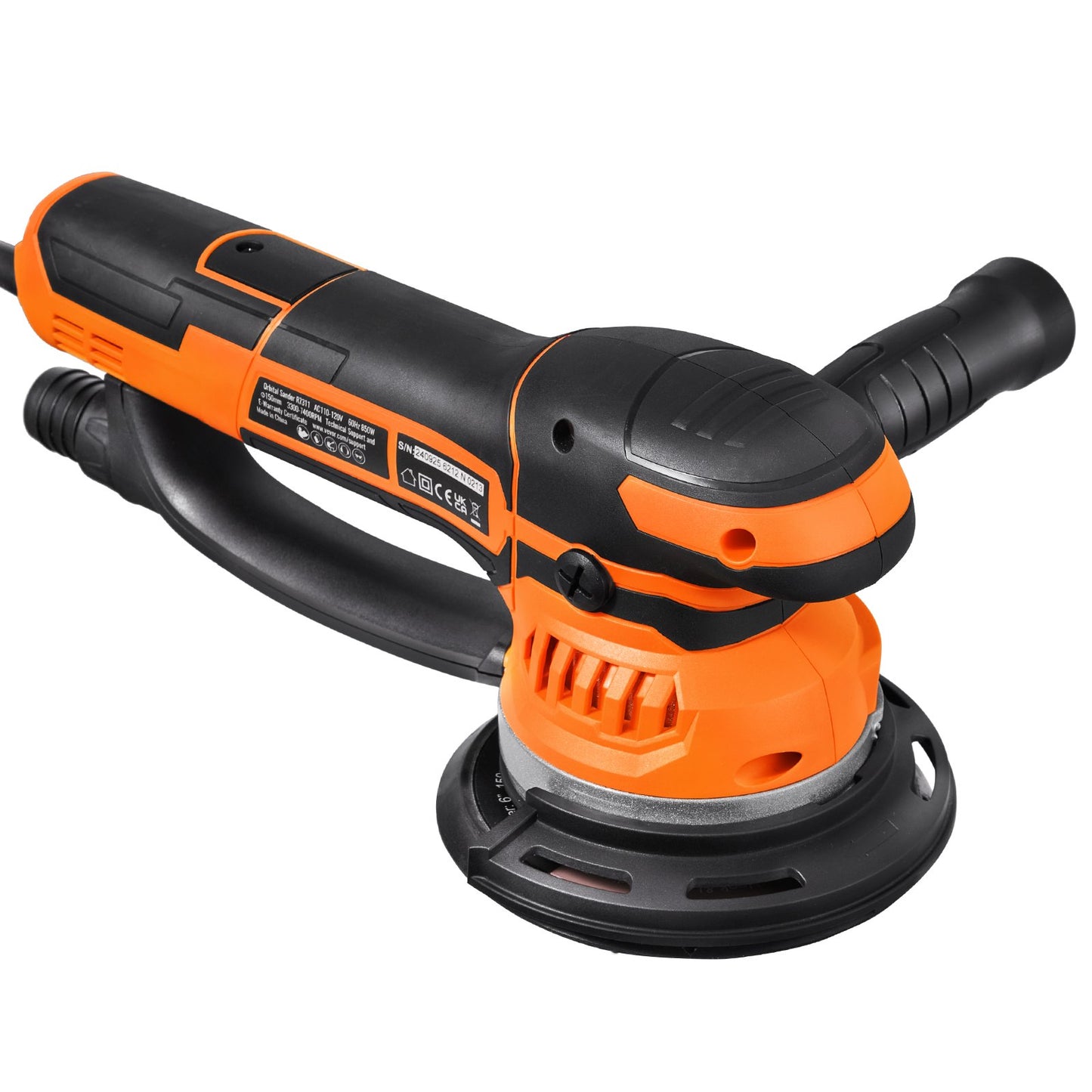 Exzenterschleifer 6'' Dual-Action-Schleifgerät 10 PCS Schleifpapier 6 Geschwindigkeiten