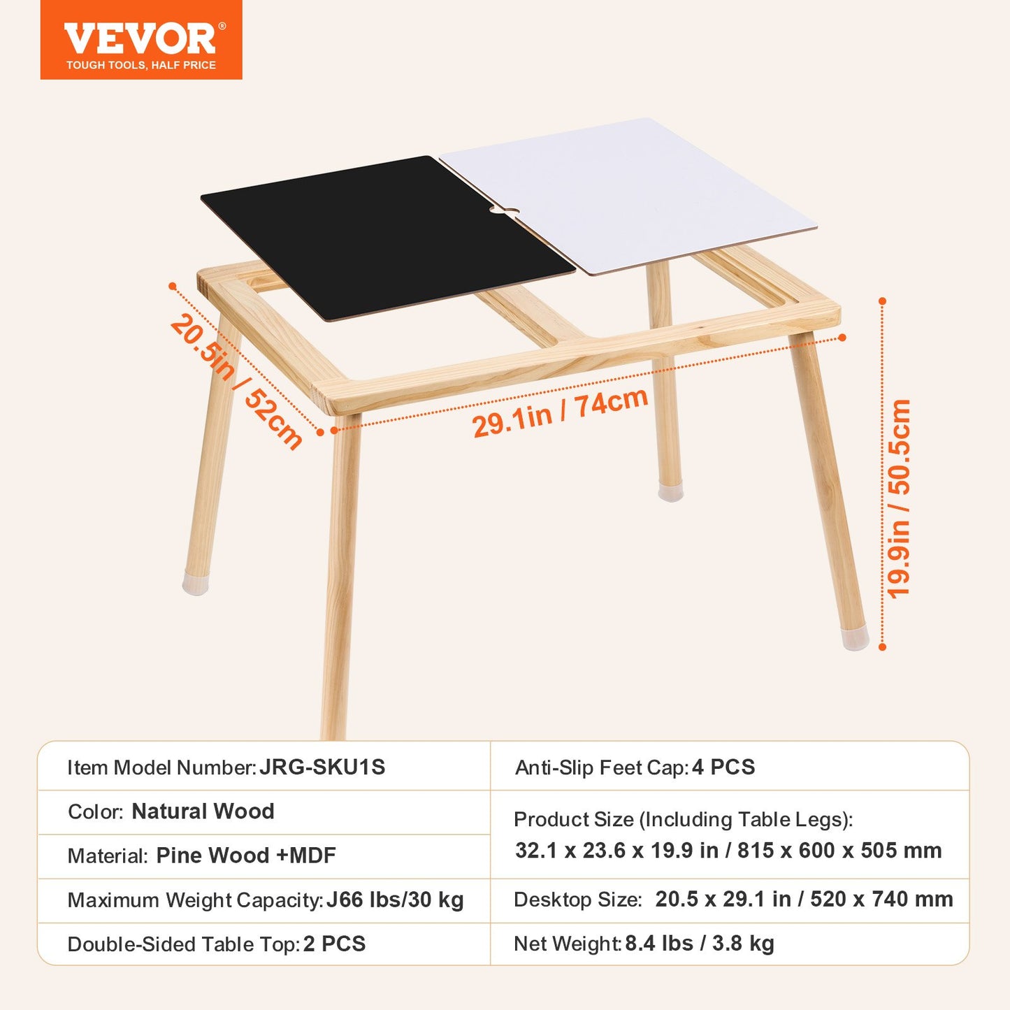 Sensory Table for Toddlers, Kids Activity Table with Double-Sided Tabletop & Non-Slip Feet, Indoor/Outdoor Play Activity Table, Wooden Sensory Table for Drawing Studying, Ideal Gift for Boy Girl