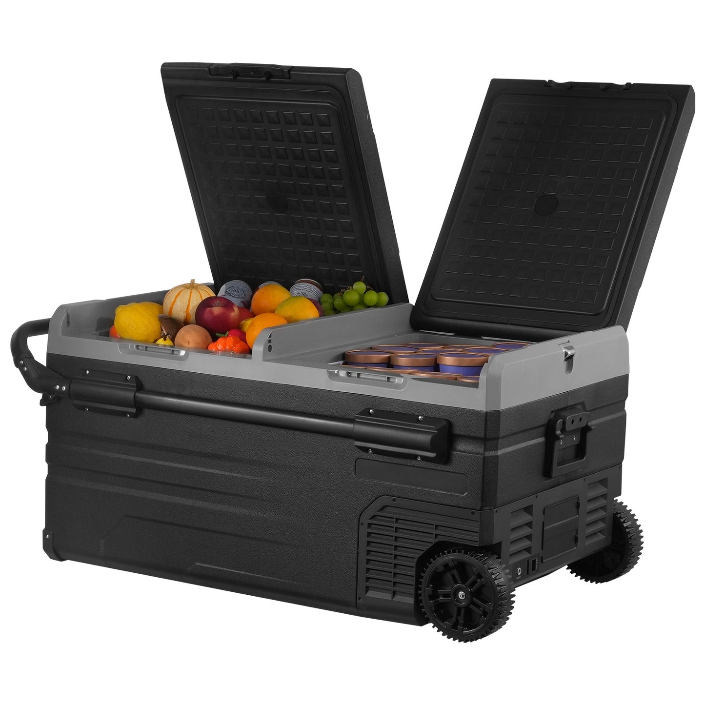 Tragbarer Autokühlschrank mit Gefrierfach, Kompressor, 95 l, Dual Zone, für Wohnmobile