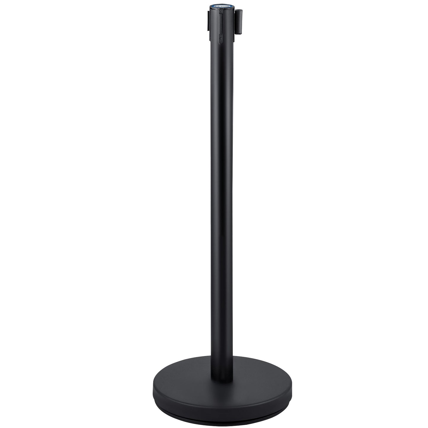 Crowd Control Pole, Set of 4 Pieces Pole Set, Pole Set with 6.6 ft/2 m Black Retractable Belt, Black Crowd Control Barrier with Concrete and Metal Base – Easy Connect Assembly
