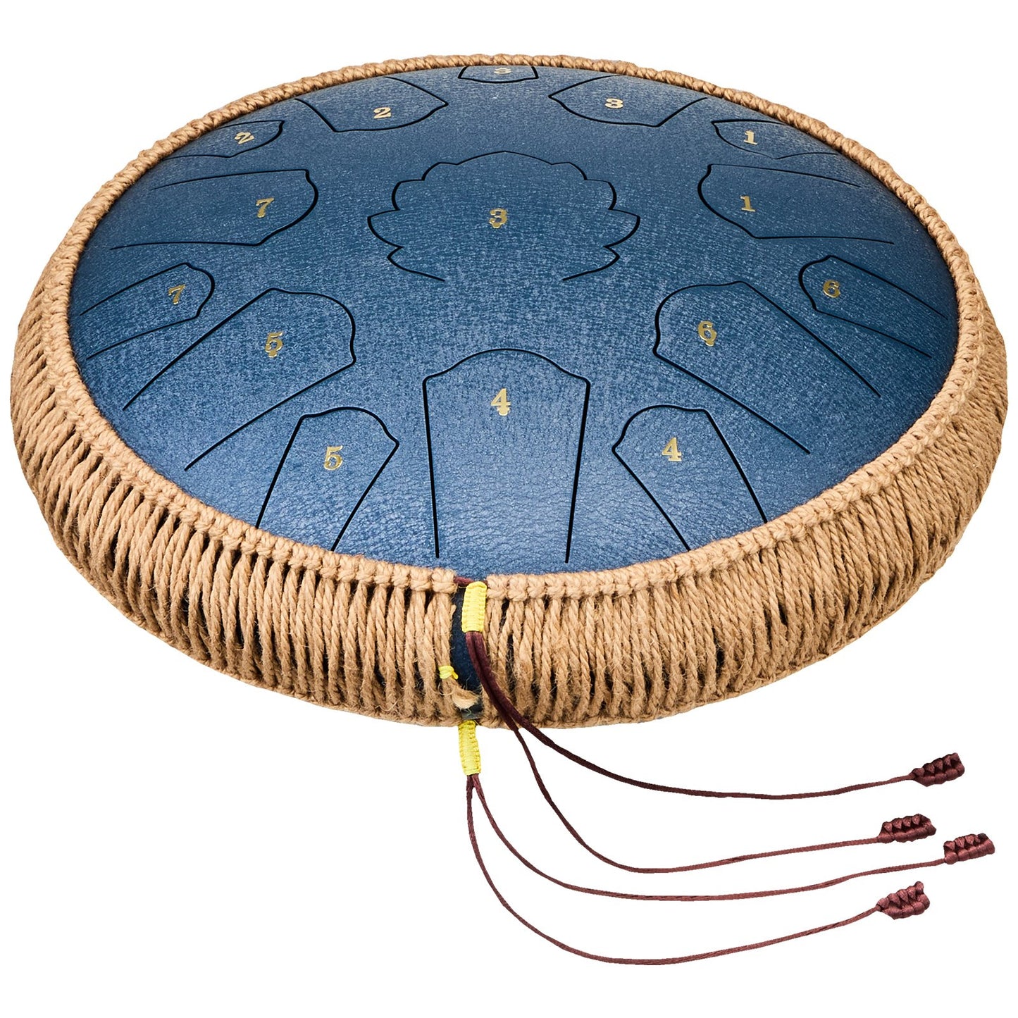 Steel Tongue Drum 14 in 15 Tönen Regentrommel für draußen C-Dur Marineblau