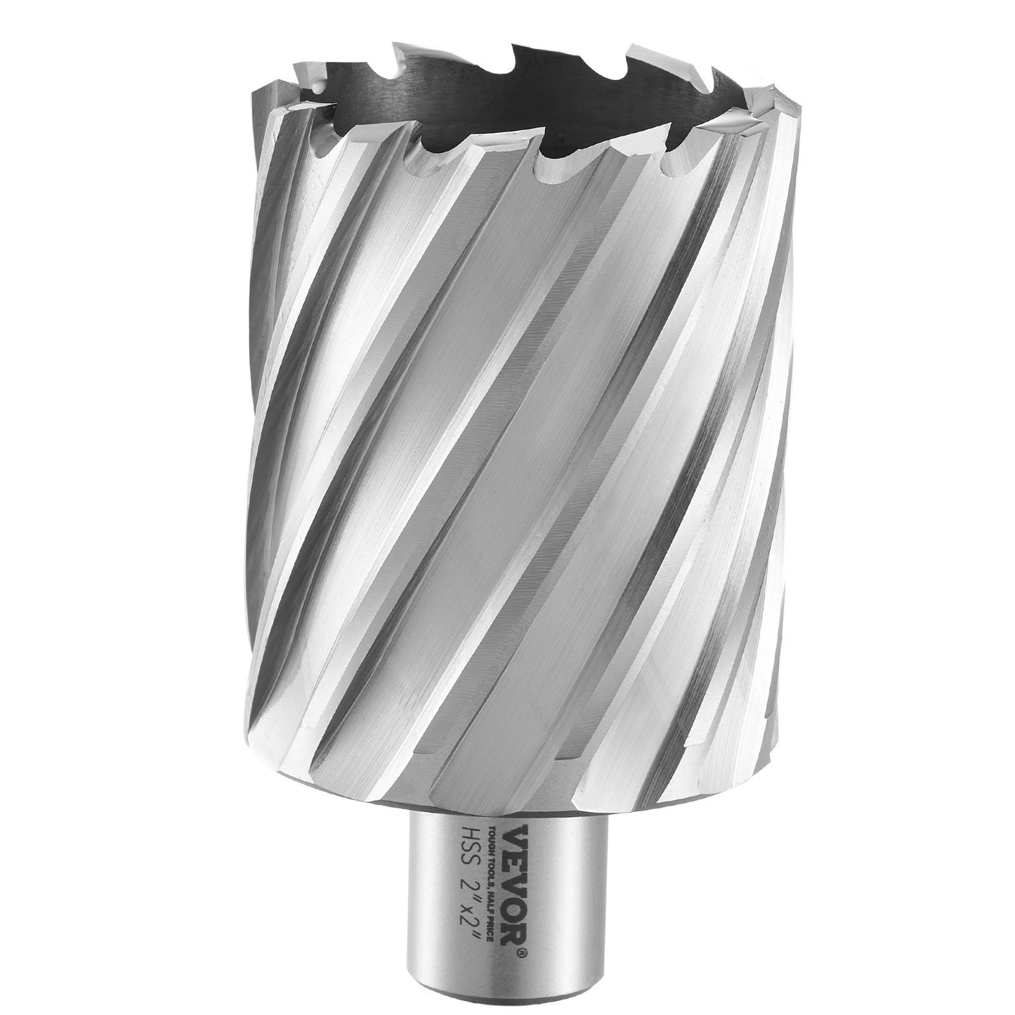 Annular Cutter Set, 6 pcs Weldon Shank Mag Drill Bits, 2" Cutting Depth, 1" to 2" Cutting Diameter, M2AL High Speed Steel, with 2 Pilot Pins and Portable Case, for Use with Magnetic Drills