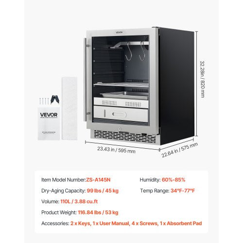 45 kg dry storage refrigerator for steaks dry storage refrigerator for meat for home | EU