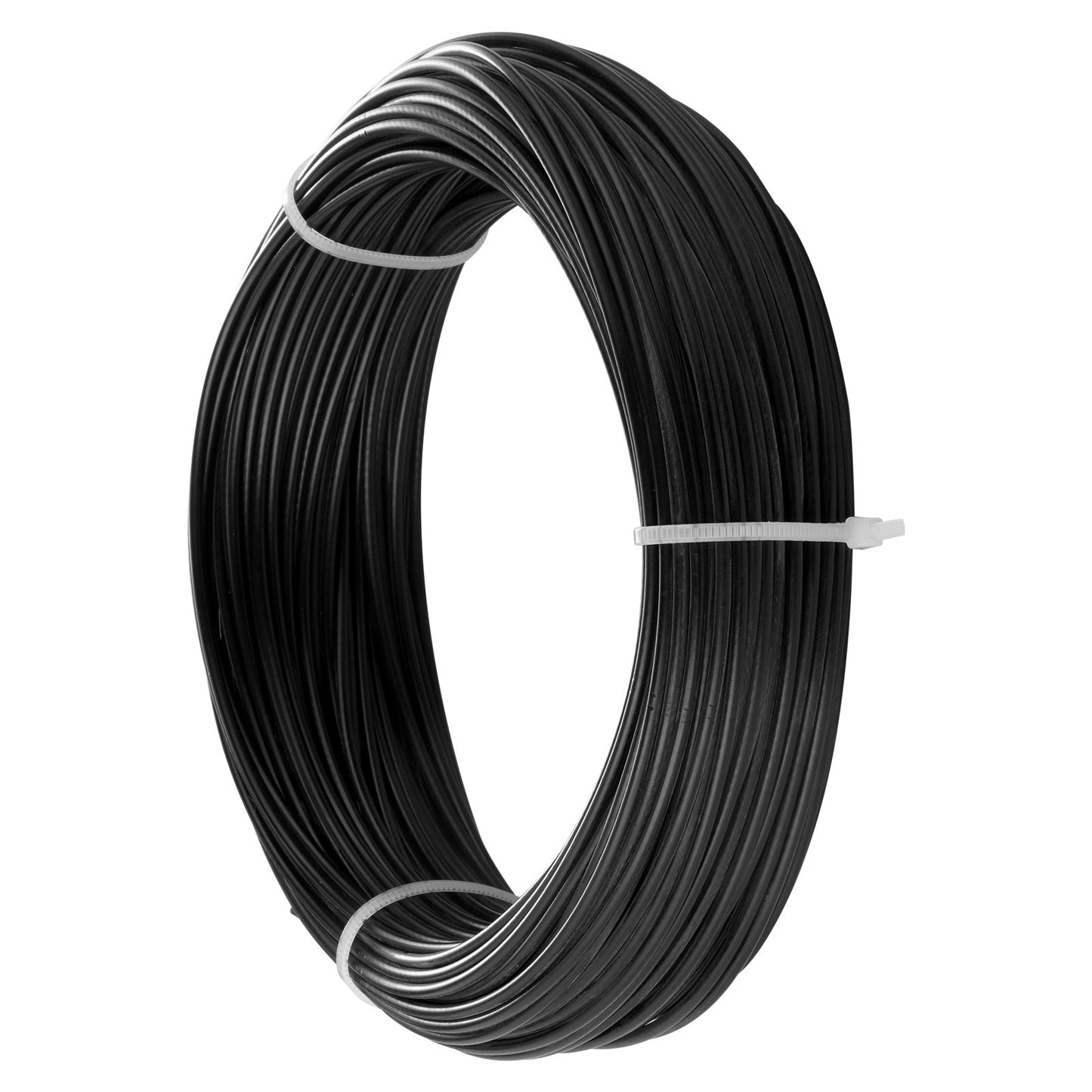 Vinyl Coated Wire Kit, 3/32 Cable Through 1/16 Diameter Stainless Steel, 7x7 Wire Construction with 189 Accessories for String Lights, Clotheslines, Vines, 164 Feet Black