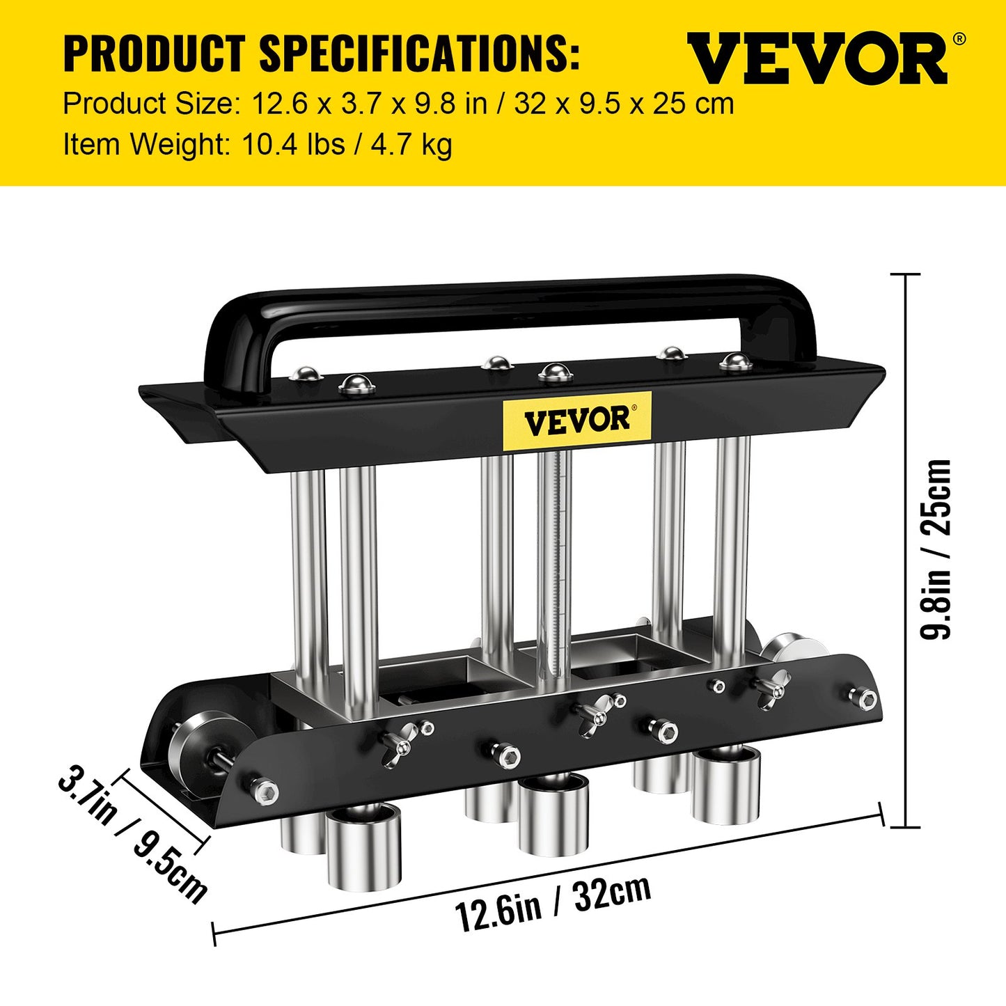 Three-Station Edge Roller, Large Radius, 0-90° Bending Angle Sheet Metal Brake, Quickly Adjusts for Making 0.63\"-5.7\" Bends in 30-19 Gauge Steel, for Clean Crisp Bends in Metal Roofing Materia