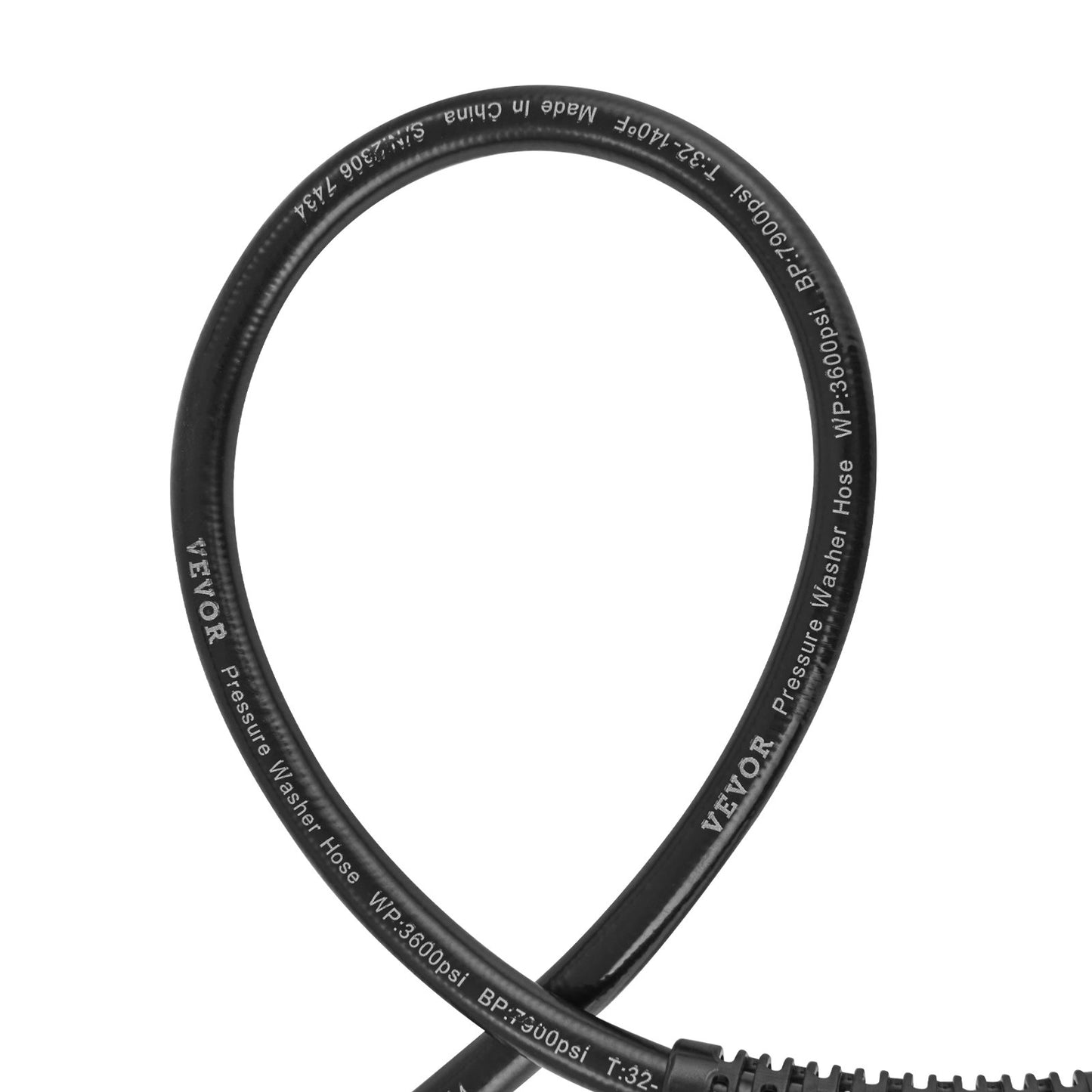 Pressure Washer Hose, 30.5m, 6.35mm Bend-Free M22-14mm Brass Thread Replacement for Most Brands of Pressure Washers, 19mm Bend Radius, 4200 PSI Heavy Duty Power Washer Extension Hose.