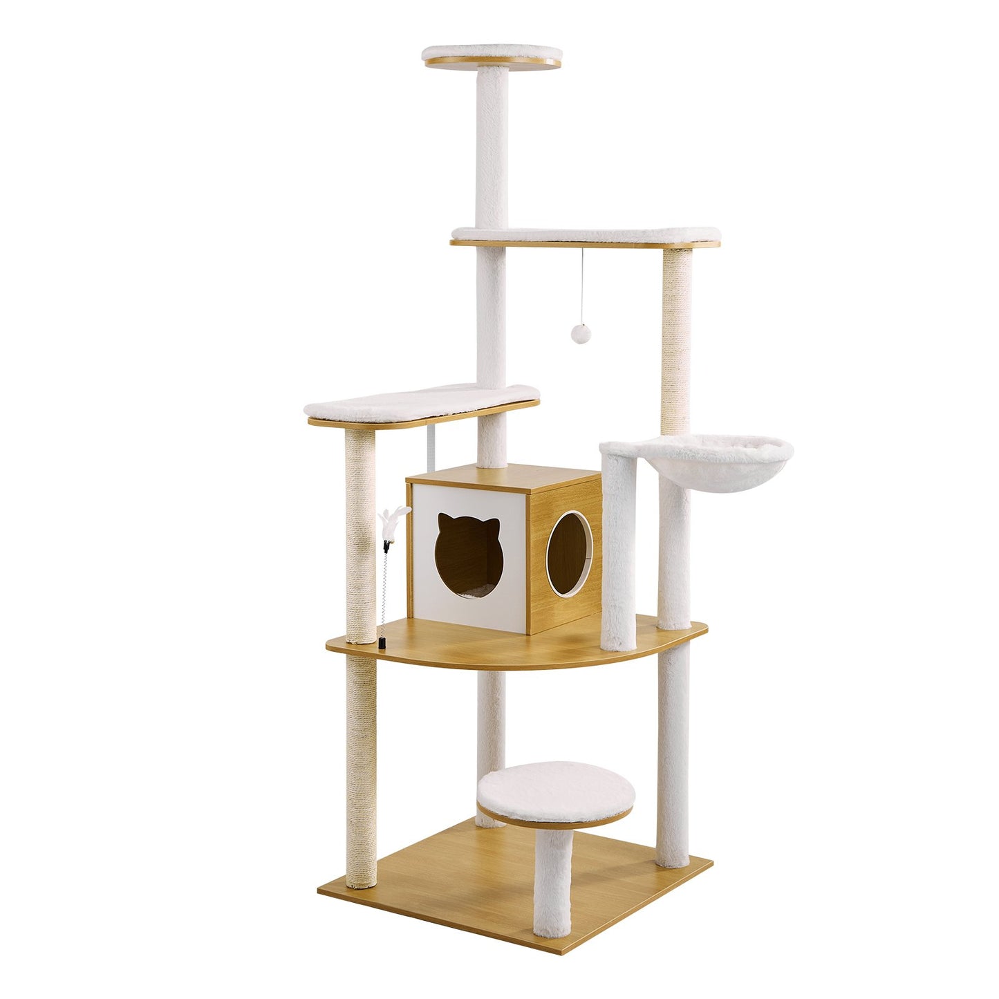 Large cat tree Tall cat tower Multi-storey apartment Indoor cat playhouse