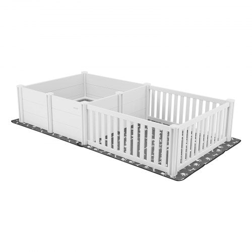Dog Whelping Box 237 x 112 x 46 cm, 2 rooms, for extra large dogs | EU