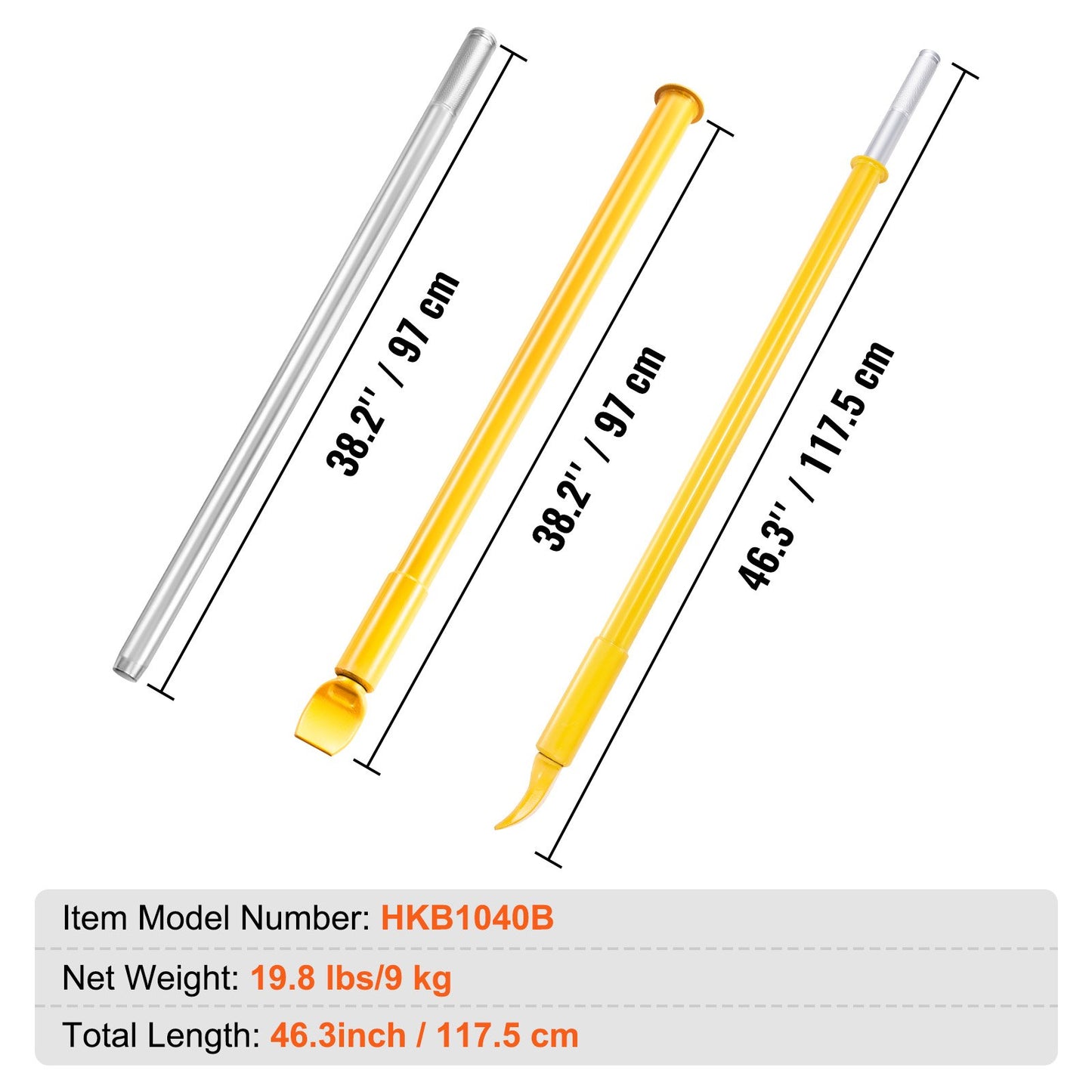 Tire Bead Breaker Slide Hammer, 46.3" Length Heavy Duty Steel Tire Bead Breaker, Portable Tire Changing Sliding Impact for Car Truck Trailer Tire Removal